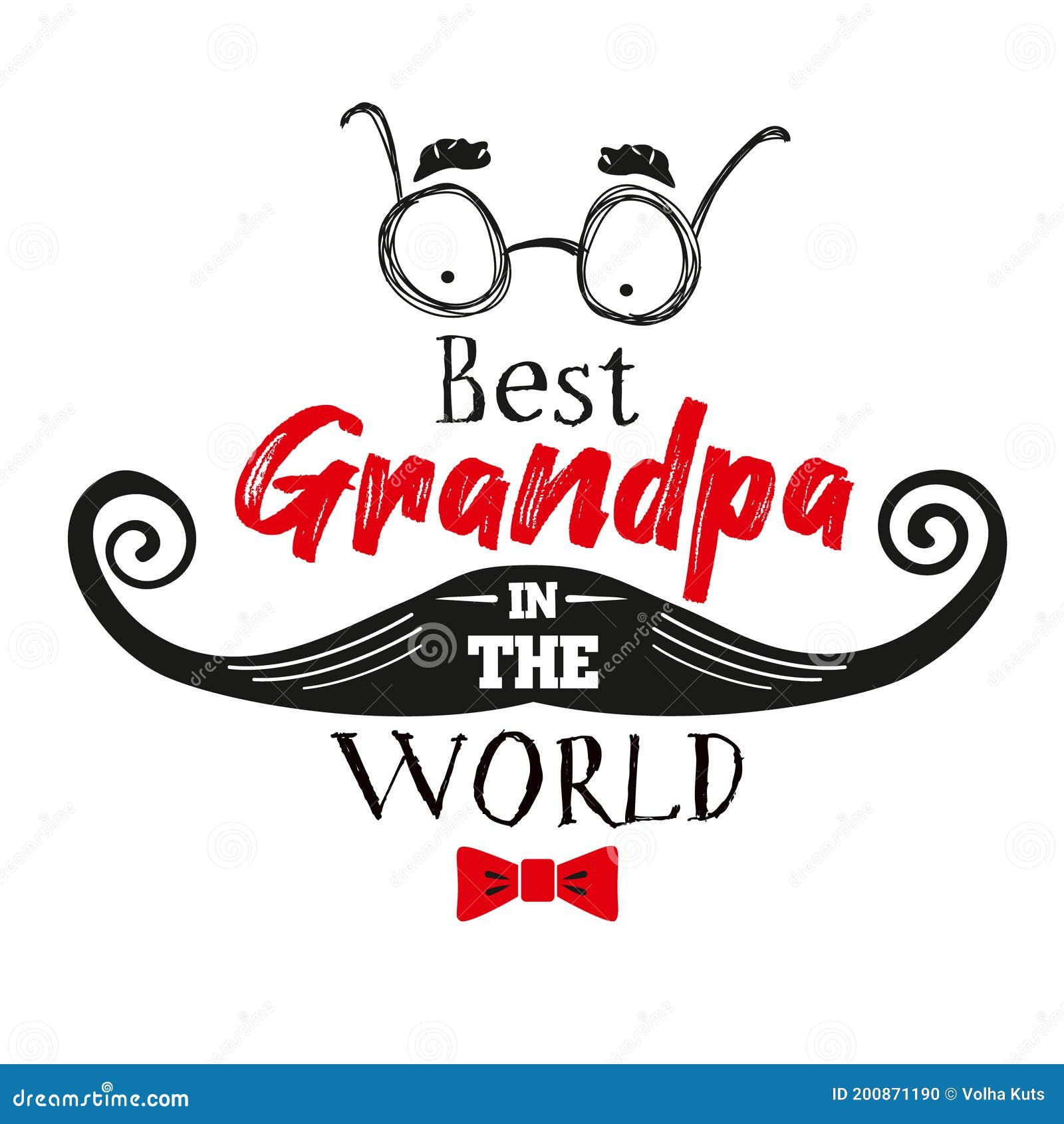 Download Vector Quote The Best Grandfather In The World Gift To Grandfathers Happy Grandparents Day Card Stock Vector Illustration Of Retro Card 200871190