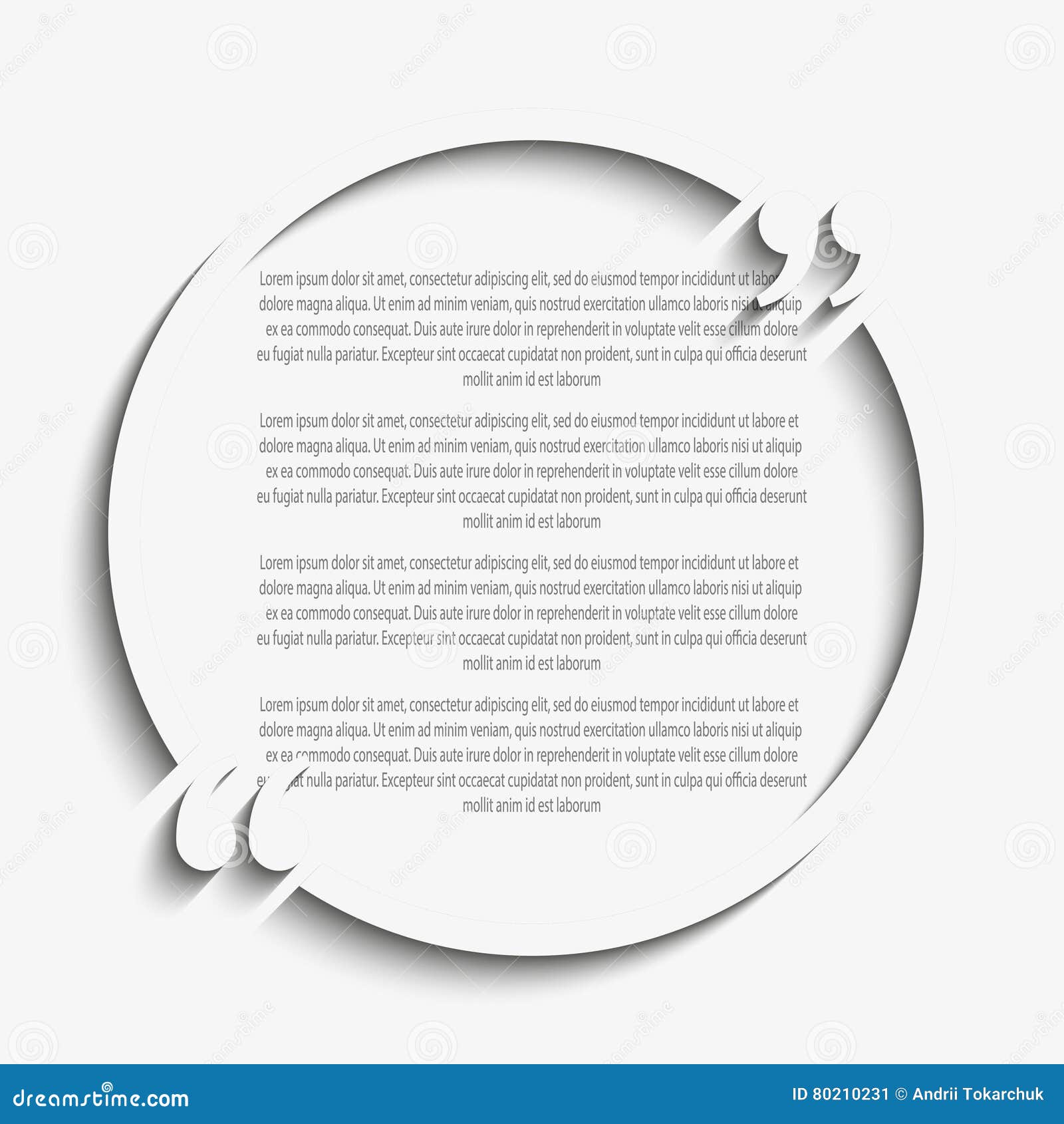 Download Vector Quote Circle Blank Template. Bracket. Stock Vector ...