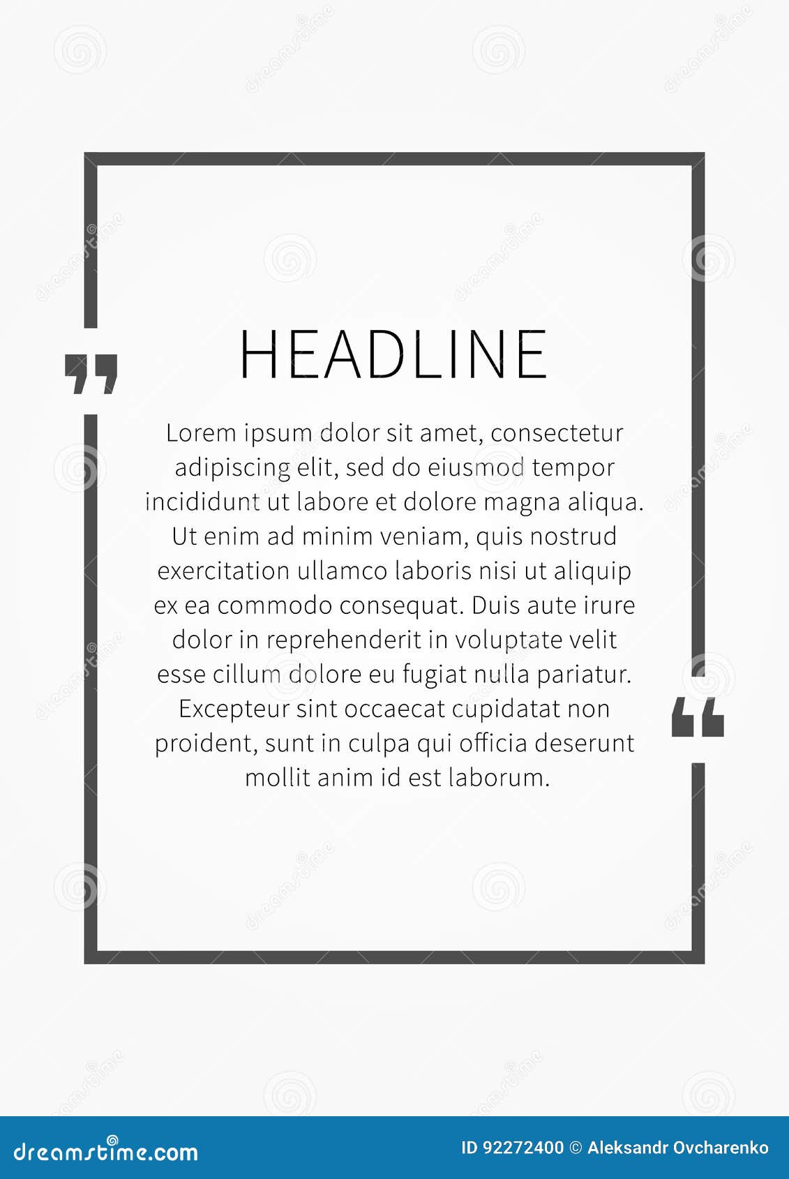 Download Vector Quote Sample Text Template Stock Vector - Illustration of info, illustration: 92272400
