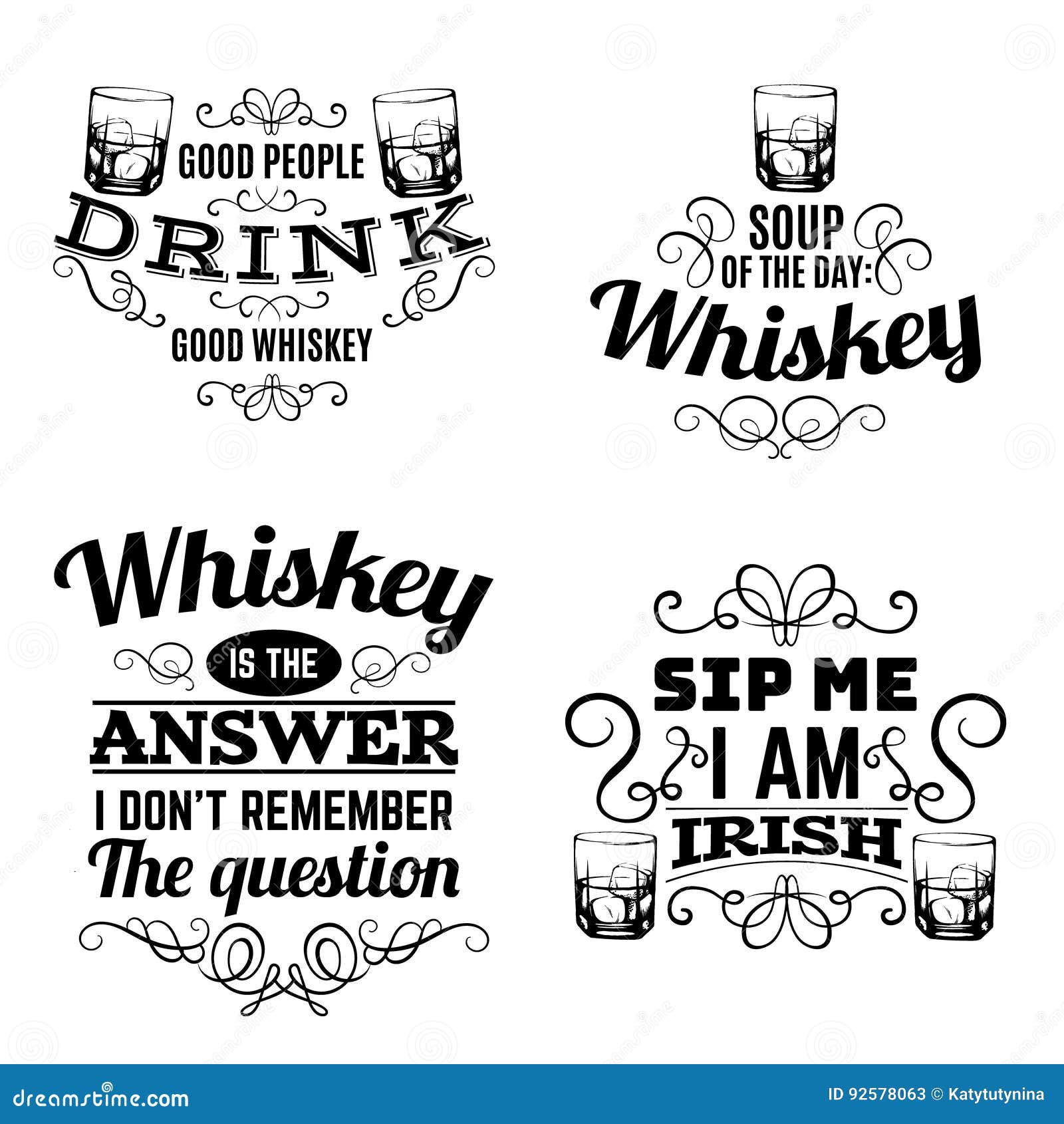 Download Vector Quote Typographical Background About Whiskey. Stock ...