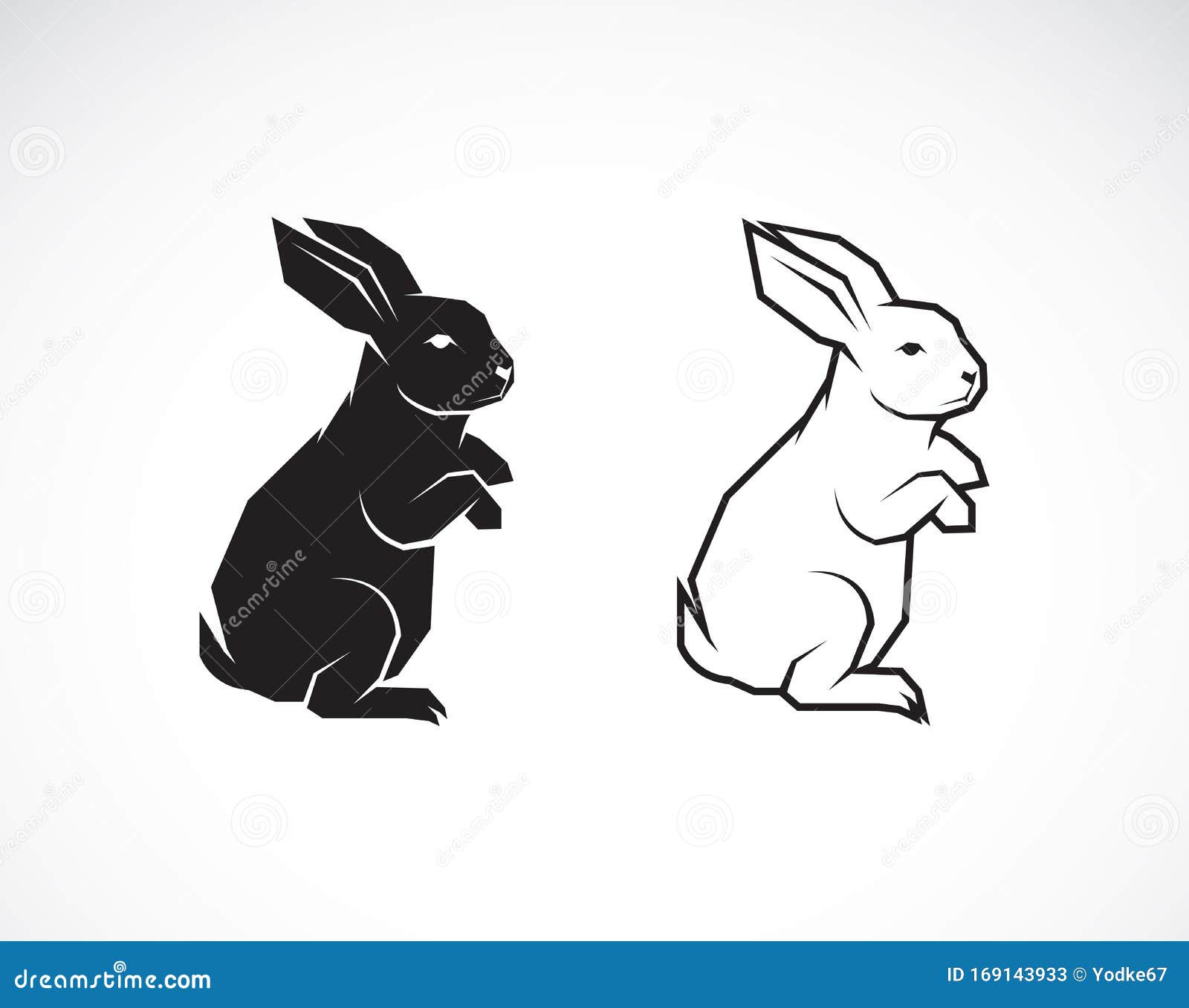 Download Vector Of Rabbit Design On White Background. Wild Animals ...