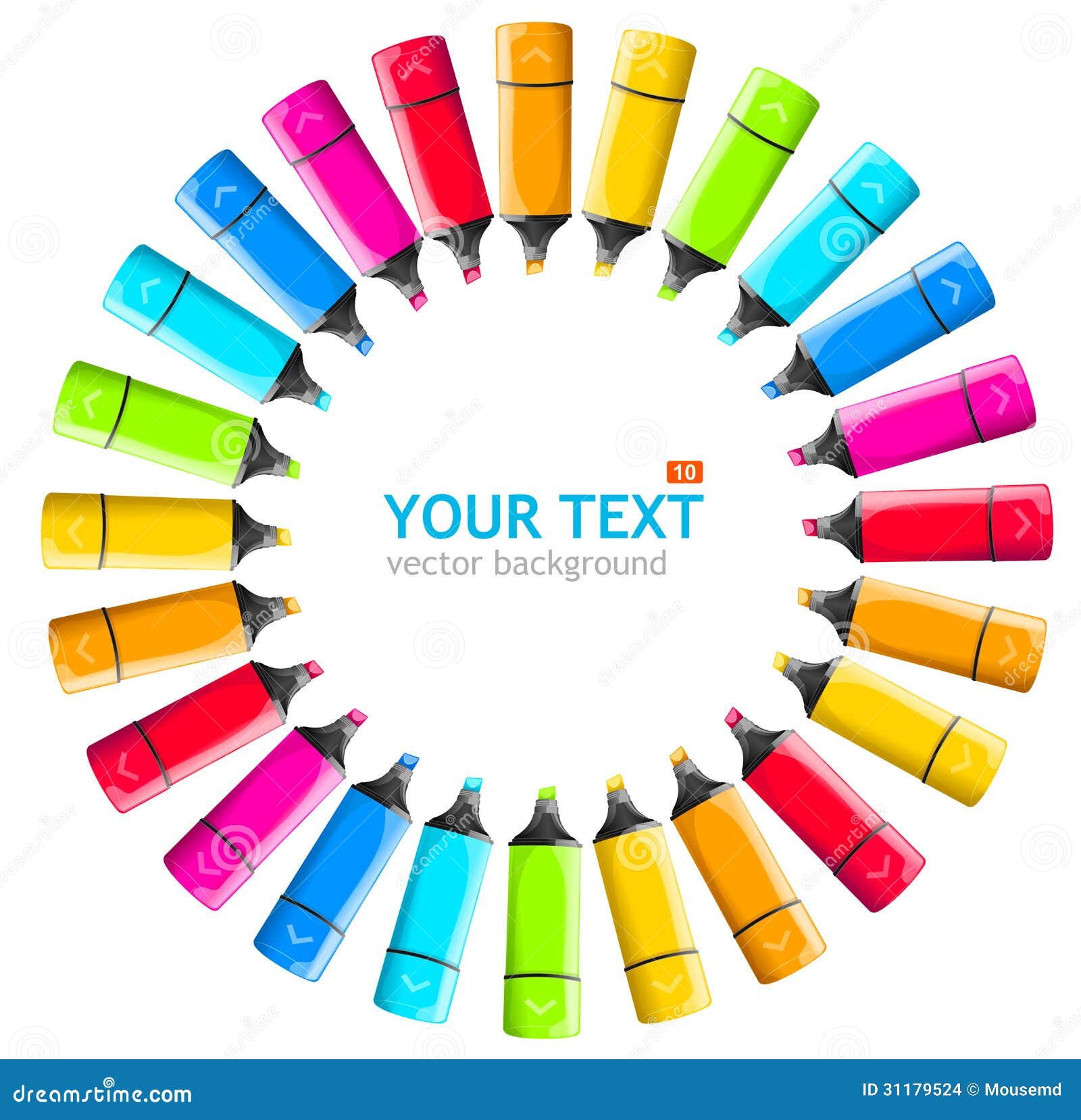 Download Vector Rainbow Marker Frame Stock Vector - Illustration of ...