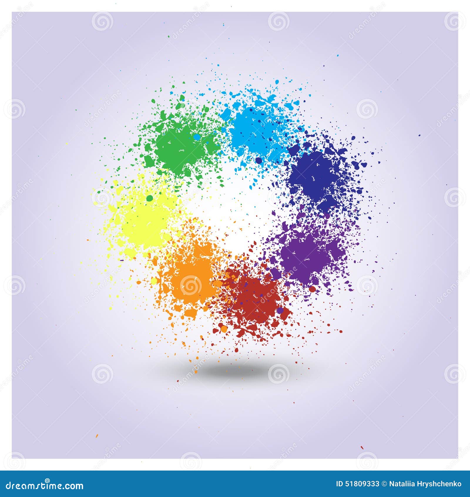 Vector Rainbow of Paint Spray Stock Vector Illustration of green