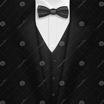 Vector Realistic Black Suit. Photorealistic 3D Mens Elegant Tuxedo Suit ...