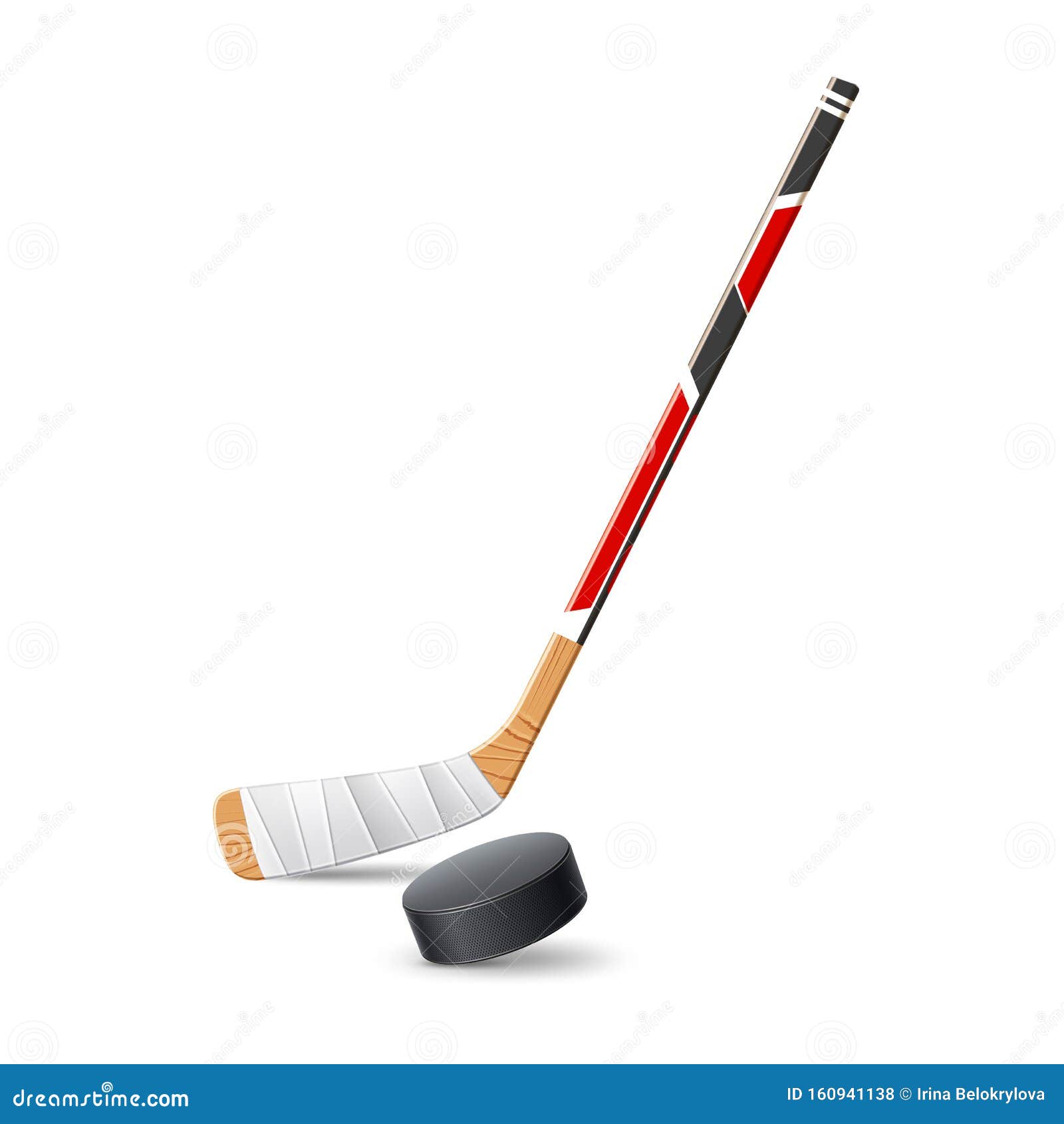 Hockey stick on fire Royalty Free Vector Image