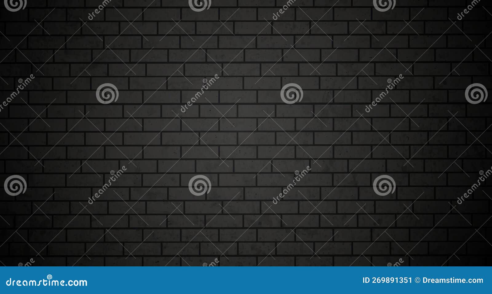 Vector Realistic Isolated Black Brick Wall Background for Template