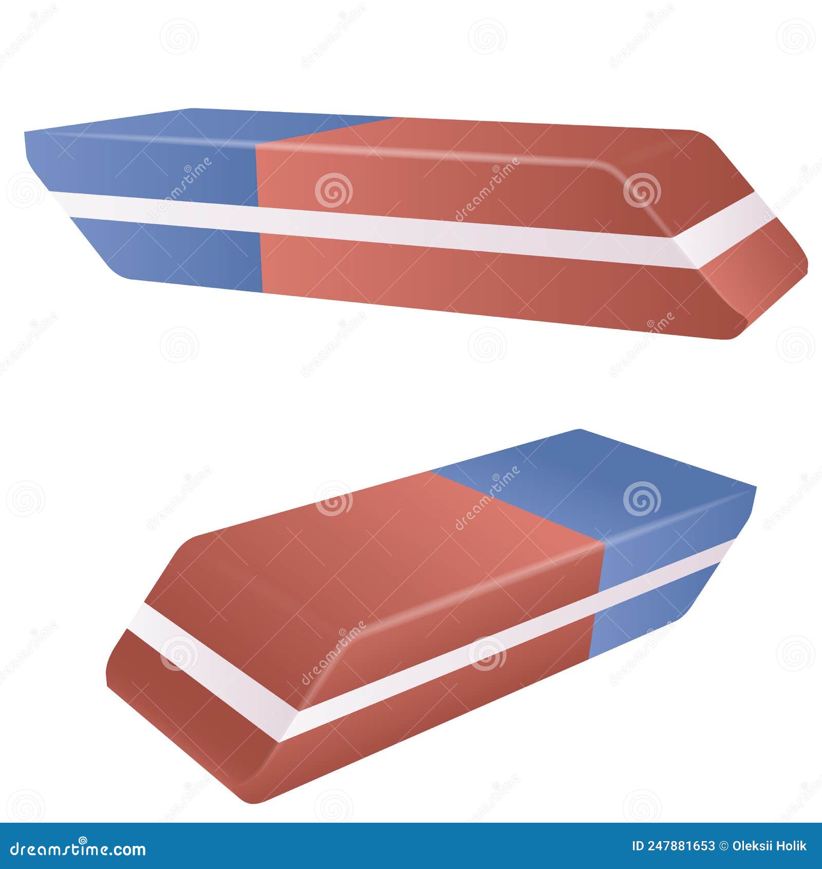 Vector rubber eraser stock vector. Illustration of learning 247881653