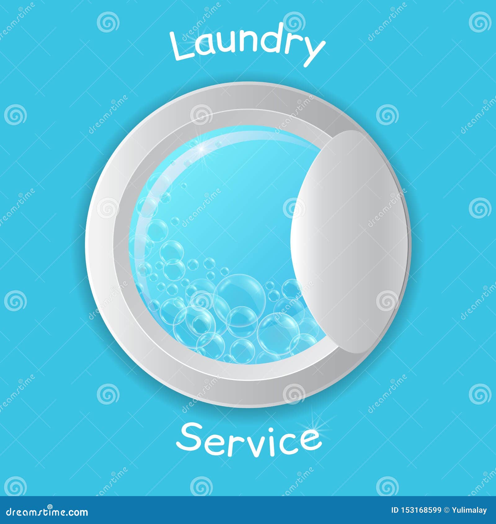 Vector Realistic Washingmachine Door Stock Vector Illustration of