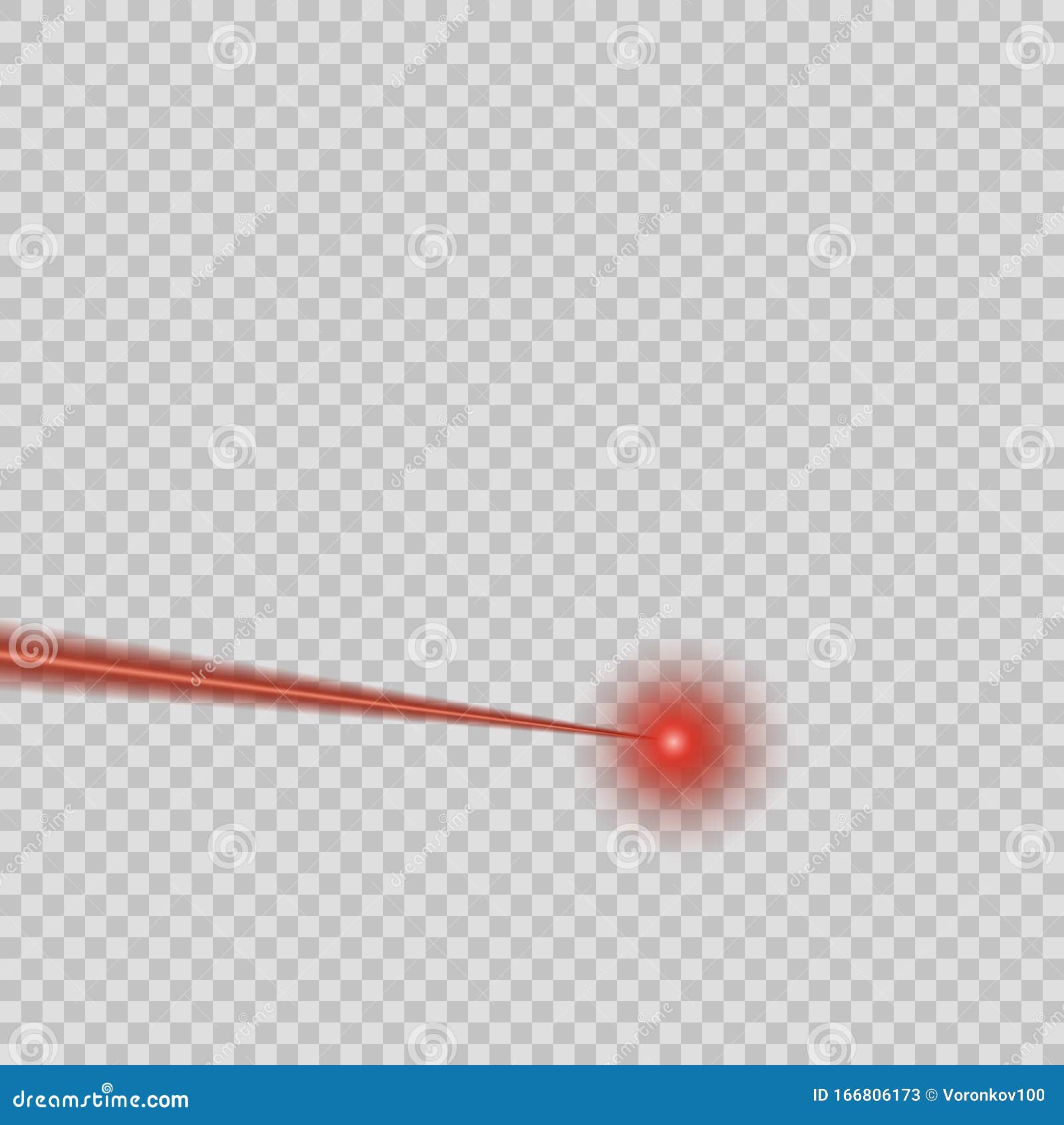 Vector red laser beam on isolated transparent background design