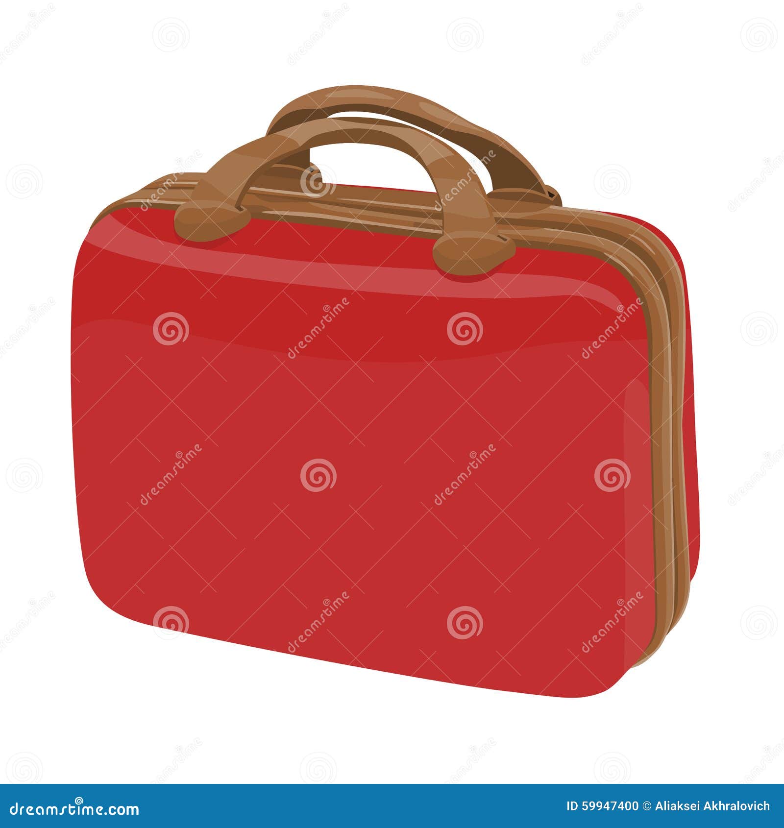 Vector red luggage bag stock vector. Illustration of subject 59947400