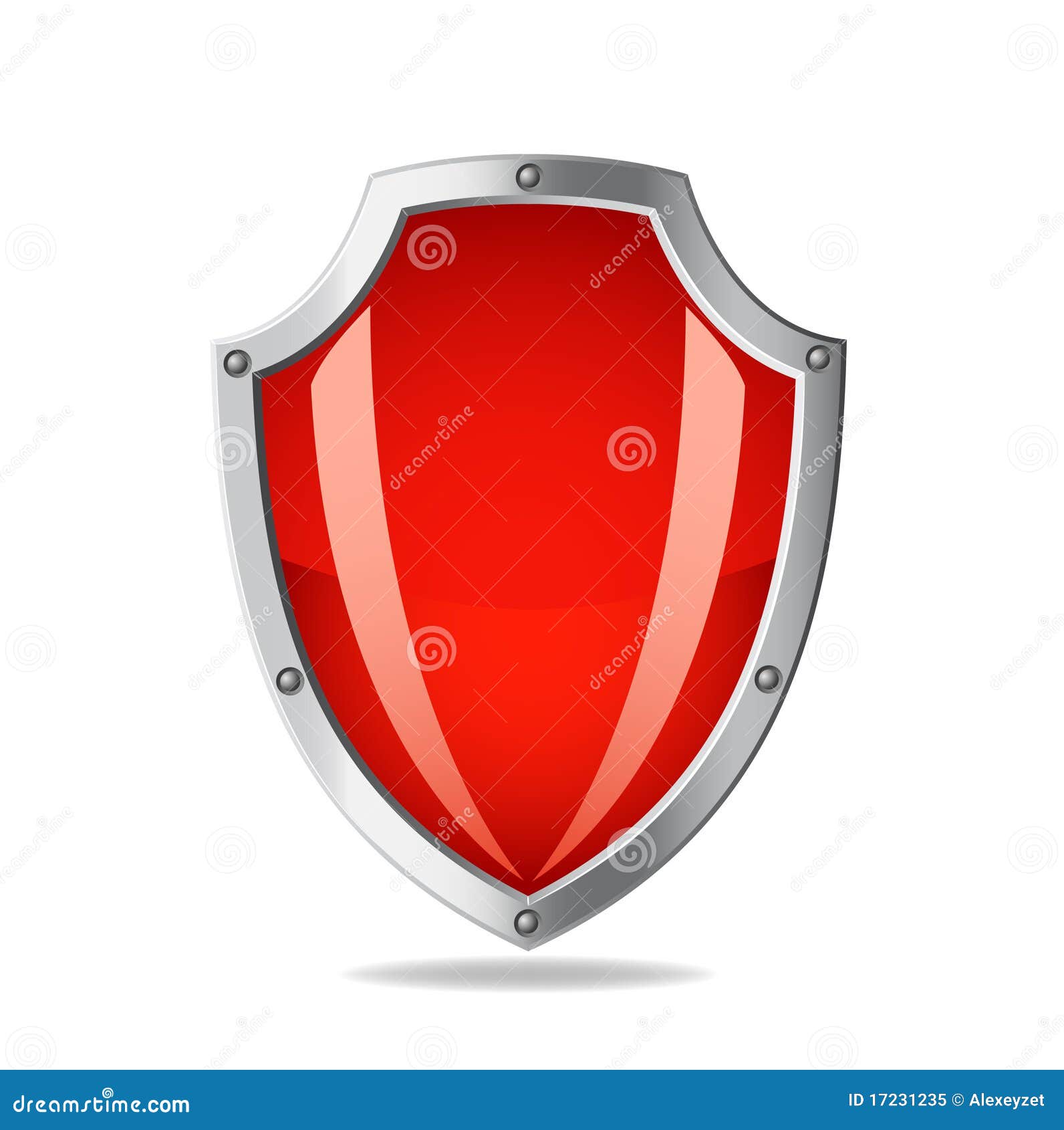 Vector Red Metallic Shield | CartoonDealer.com #17231235