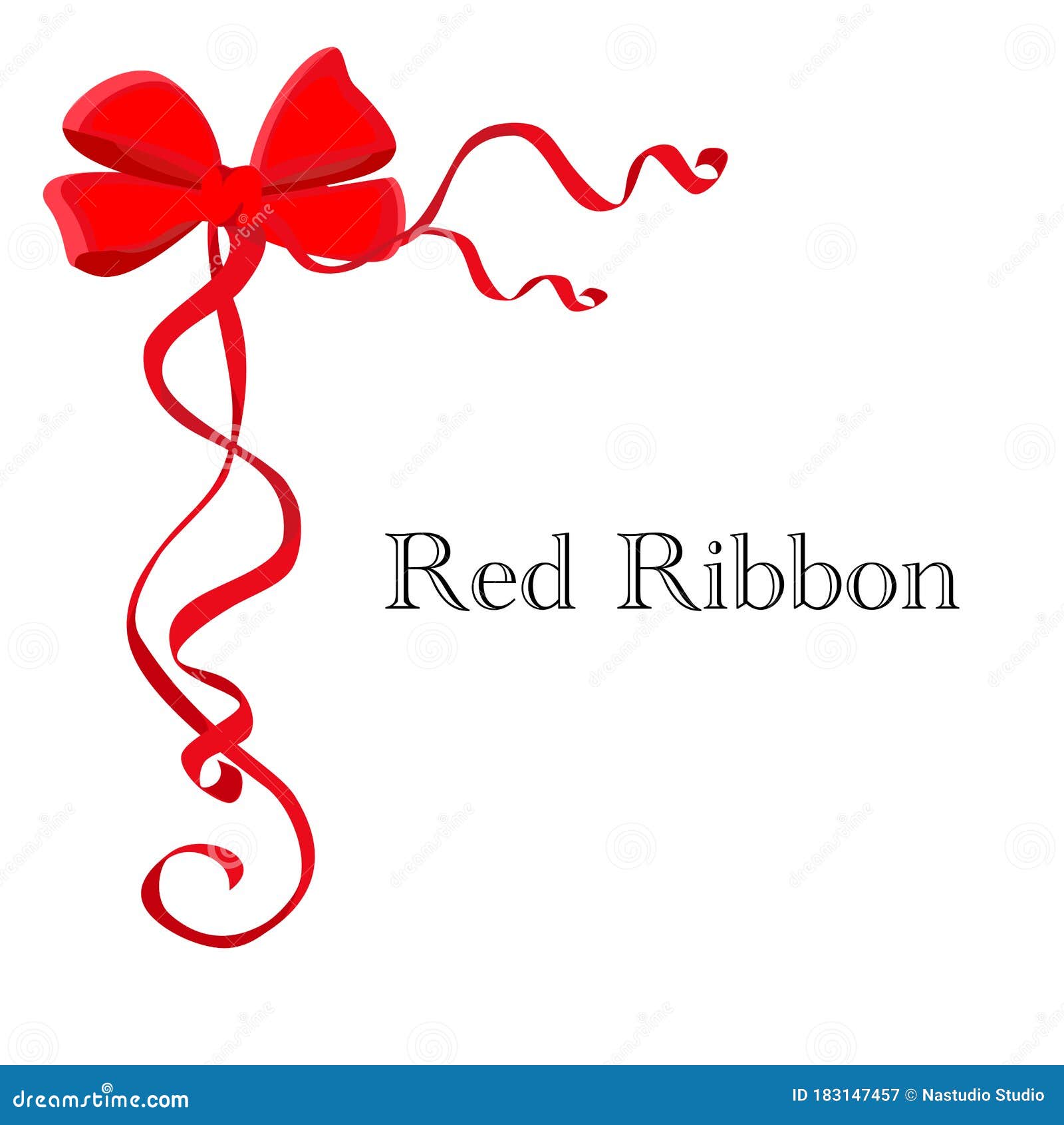 Vector Red Ribbon.for Decorating Gifts Isolated on White Background