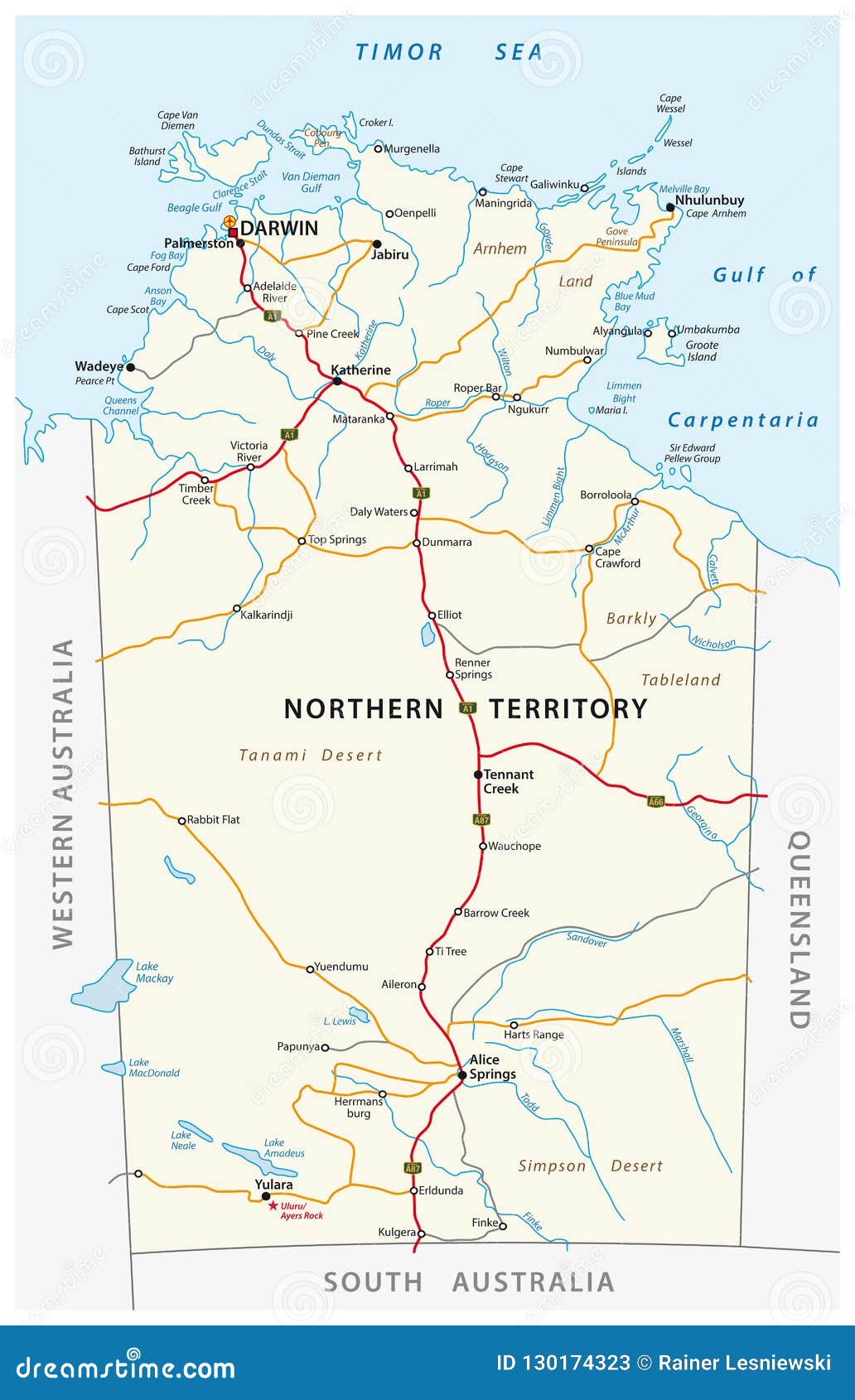 Northern Territory Australia Map Fire On White Background. Bushfire In