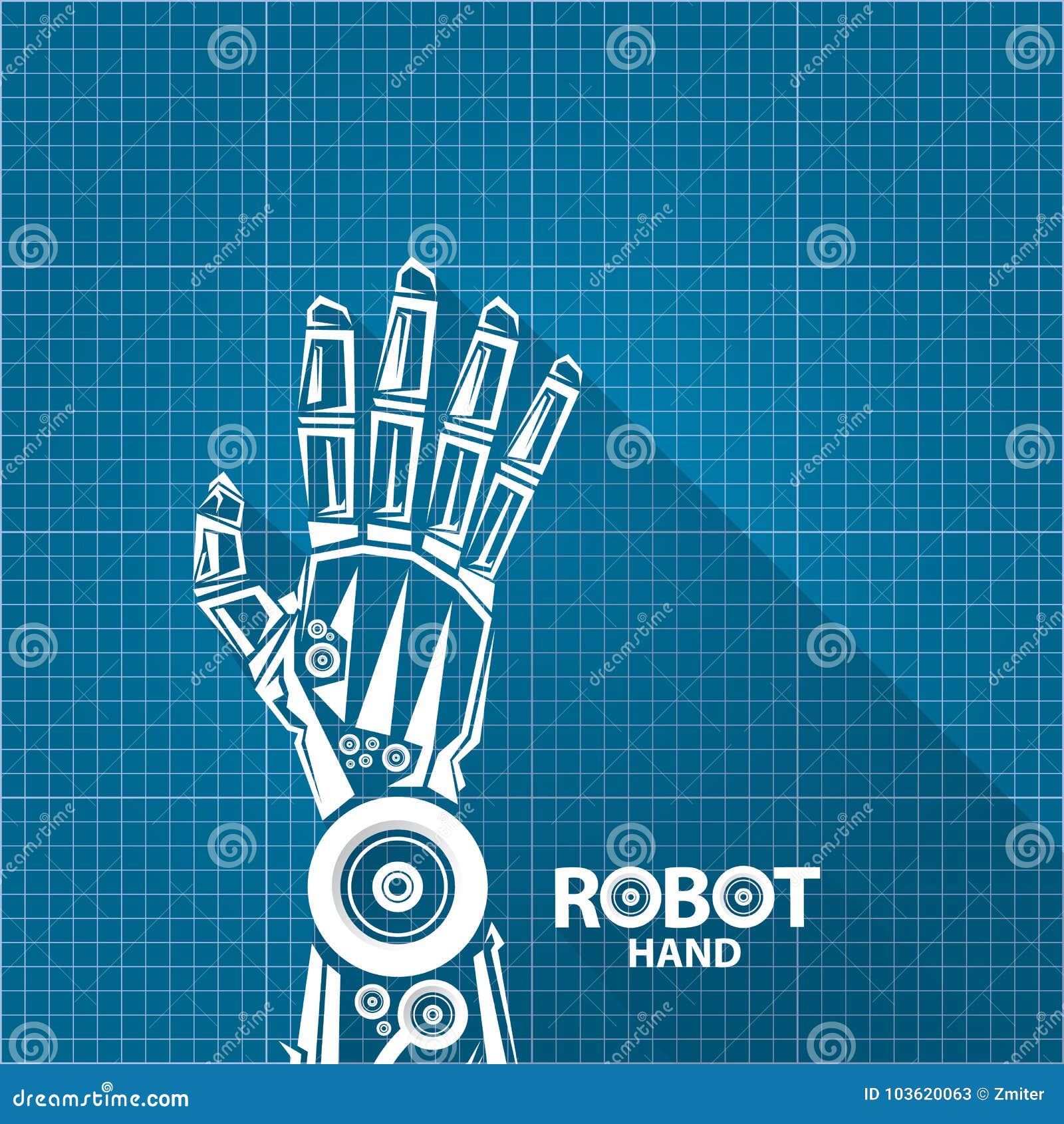 picture Paper Robot Hand Template dreamstime com