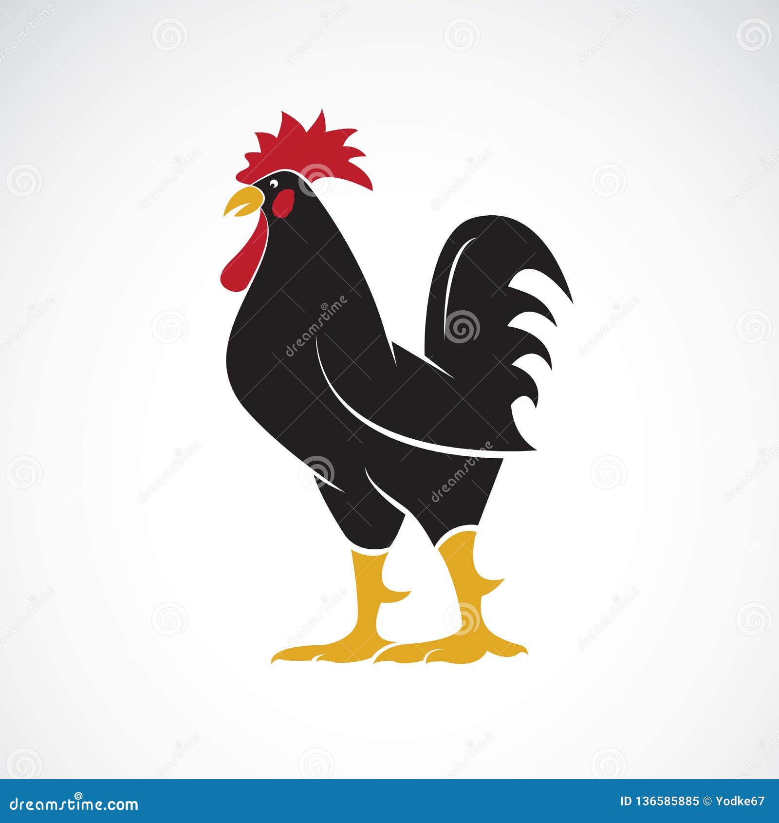 Download Vector Of Rooster Or Design On White Background., Animal ...