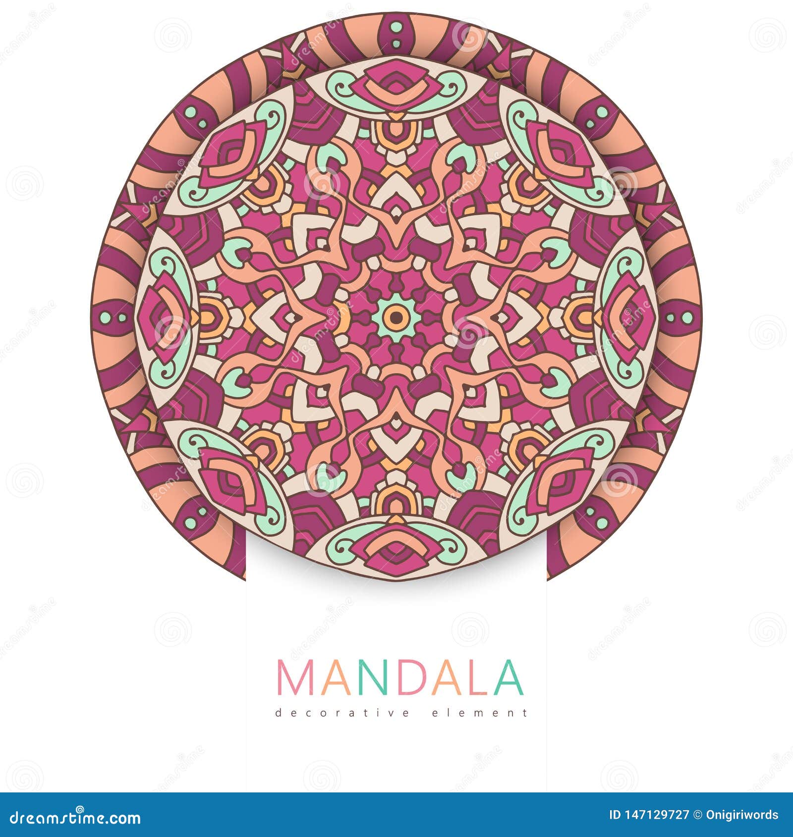 Download Vector Round Abstract Circle. Mandala Style. Stock Vector ...