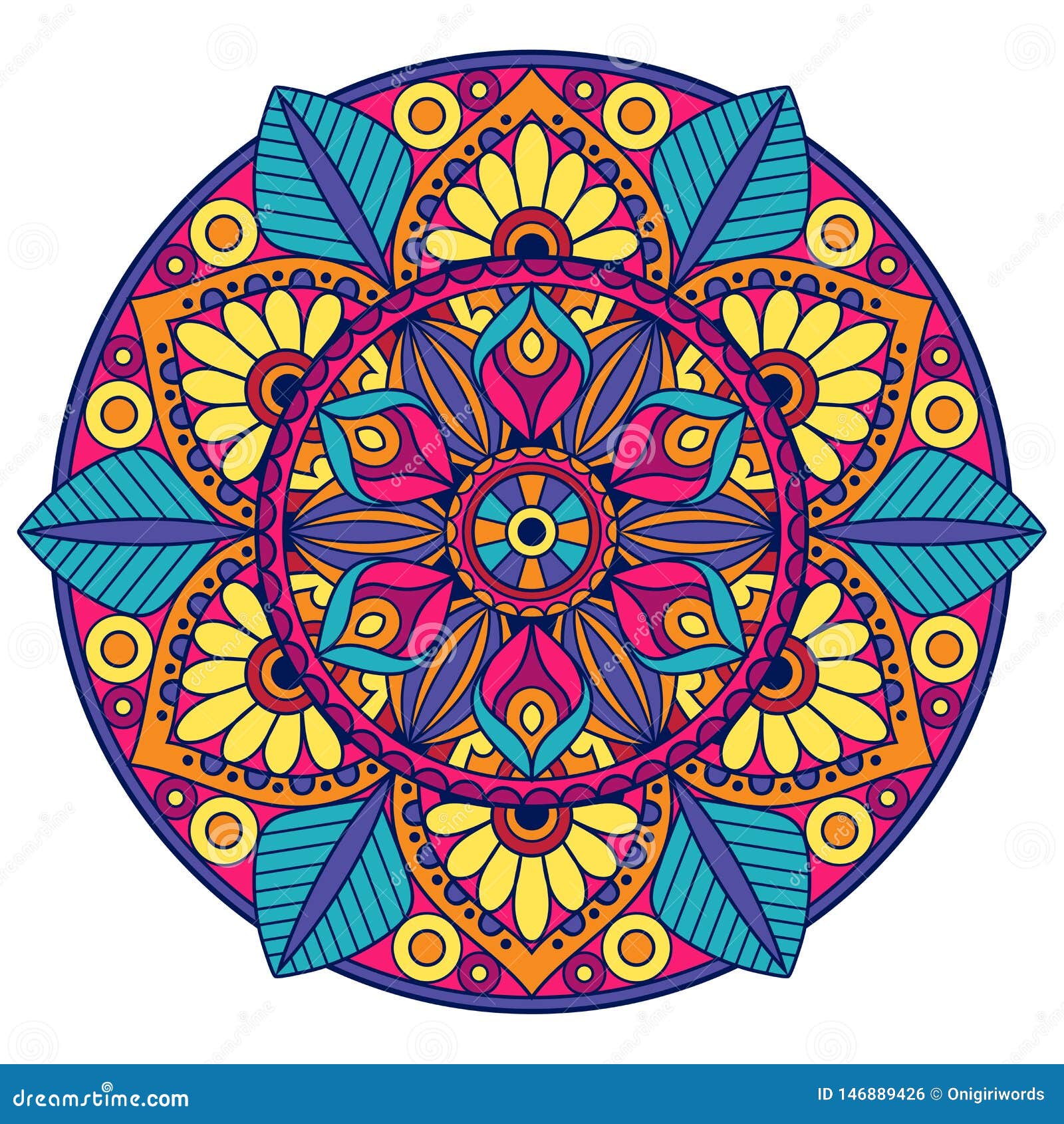 Download Vector Round Abstract Circle. Mandala Style. Decorative ...