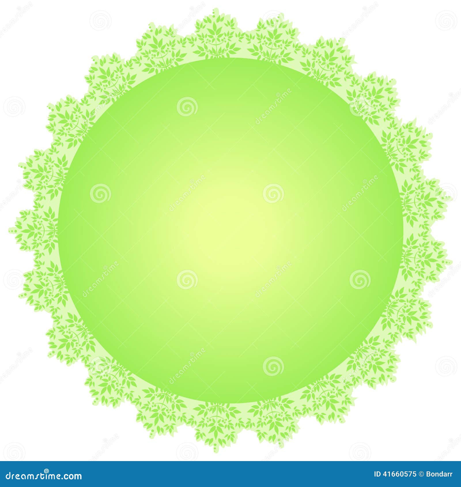 Vector Round Green Frame Stock Vector Image 41660575