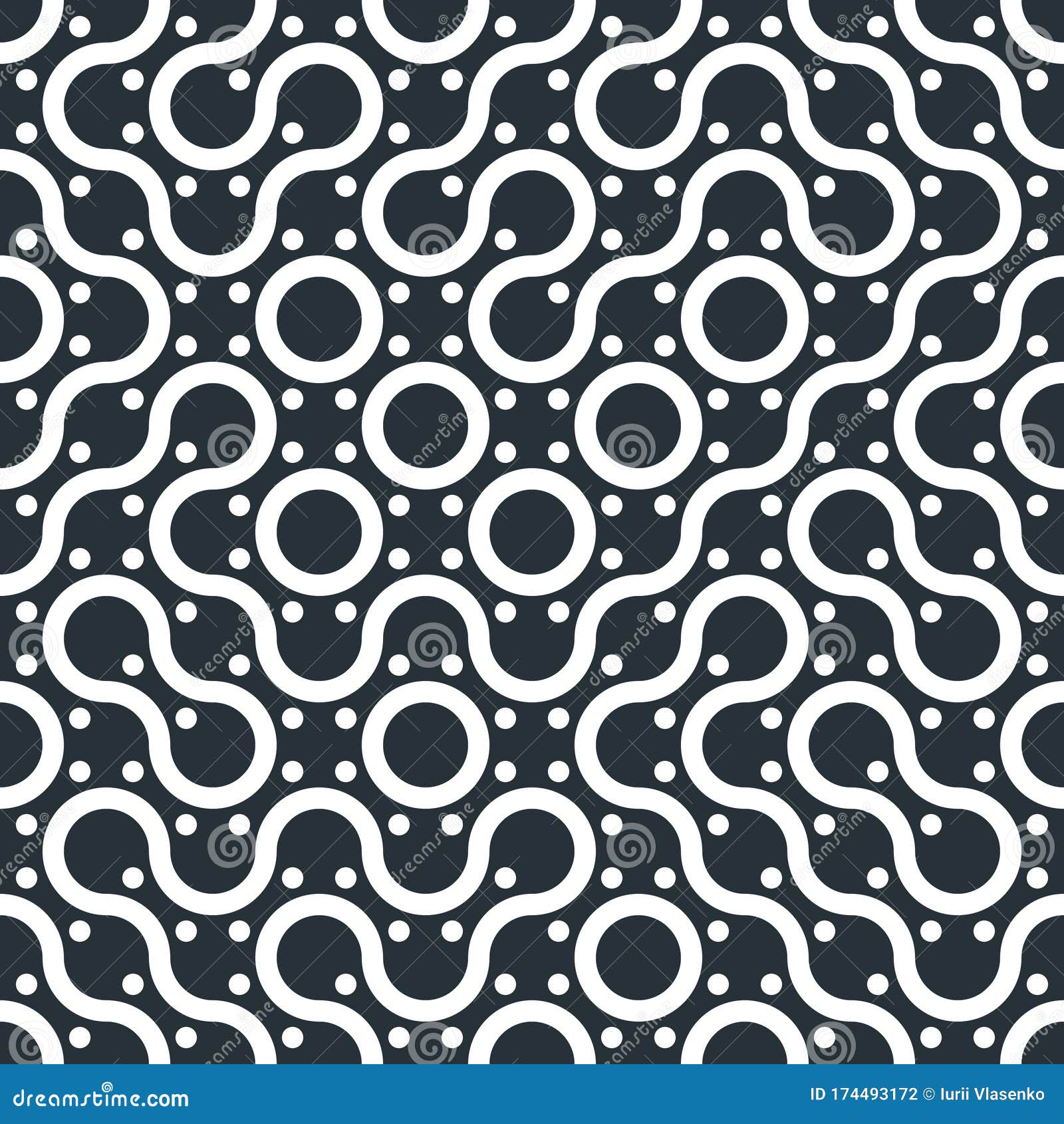 Vector Round Rounded Generativeart Art Generative Truchet Mosaic Tiles Tile Puzzle Organic Labyrinth Monochrome Stock Vector Illustration Of Computation Round