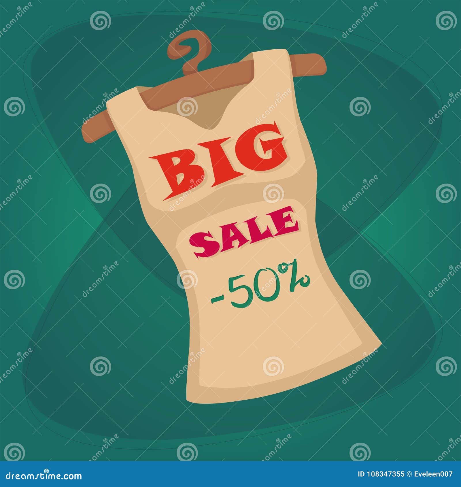 Vector Sale T-shirt Template, Clothes Store Design Illustration Stock ...