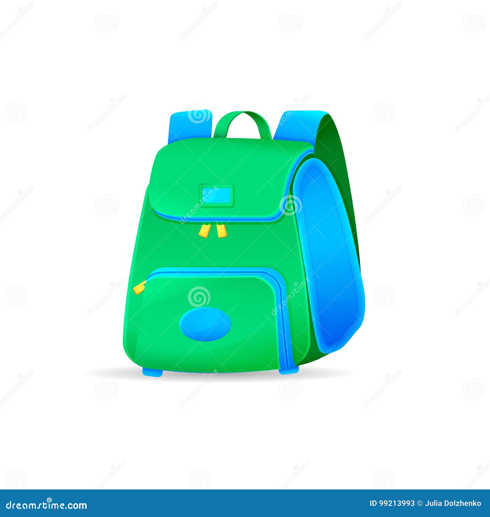 Vector School Bag Isolated on White Background Stock Vector ...