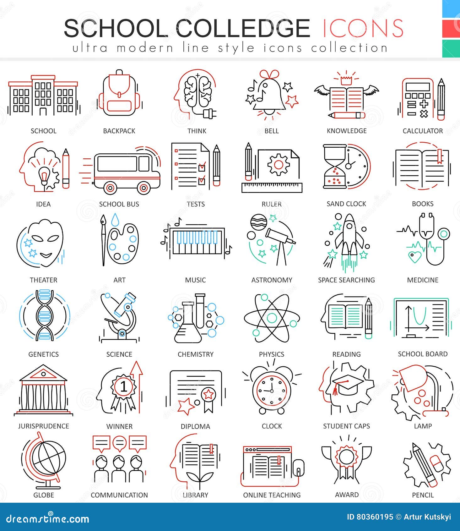  school and colledge ultra modern outline line icons for apps and web . school sybols for app and web.