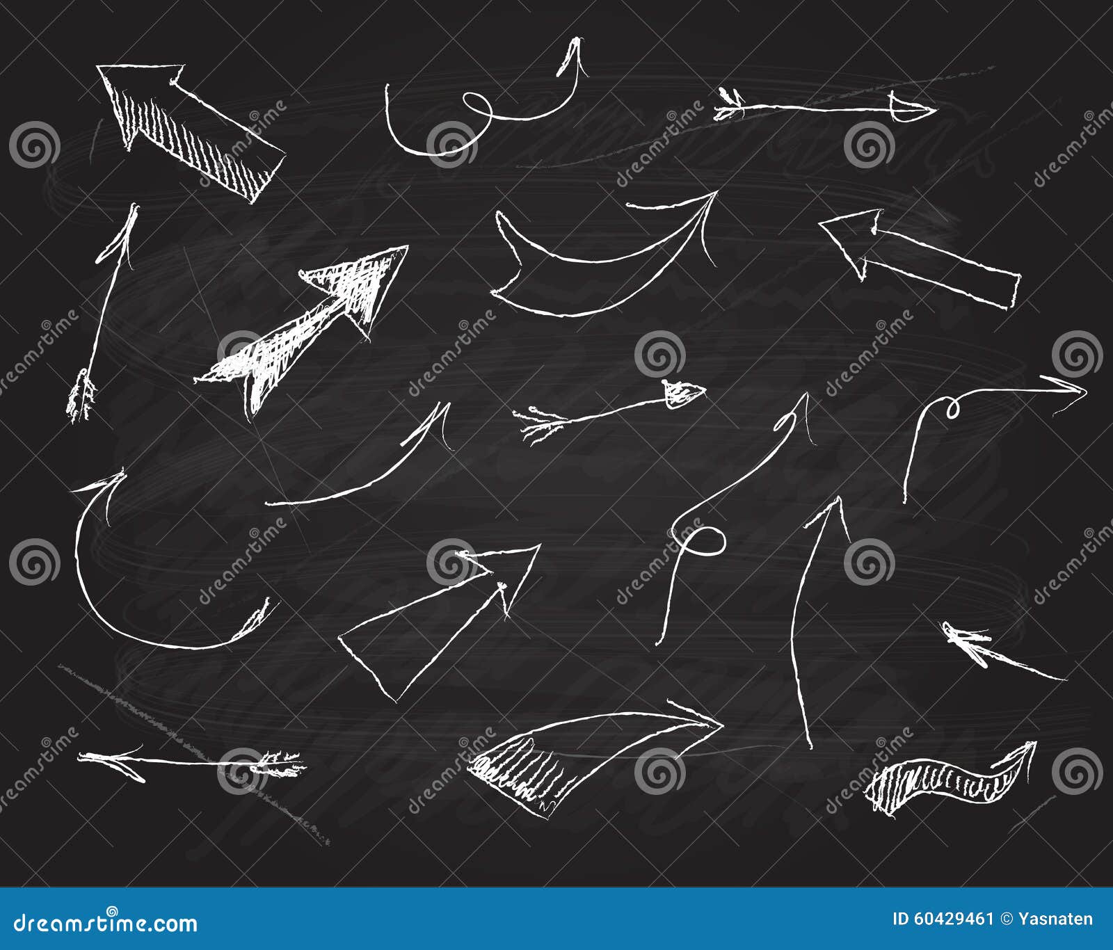Vector Scribble Chalkboard Design Elements Stock Vector Illustration