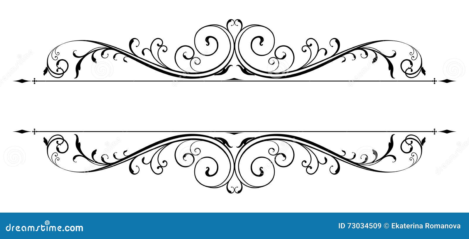 Download Vector Scroll Accent stock vector. Illustration of divider - 73034509