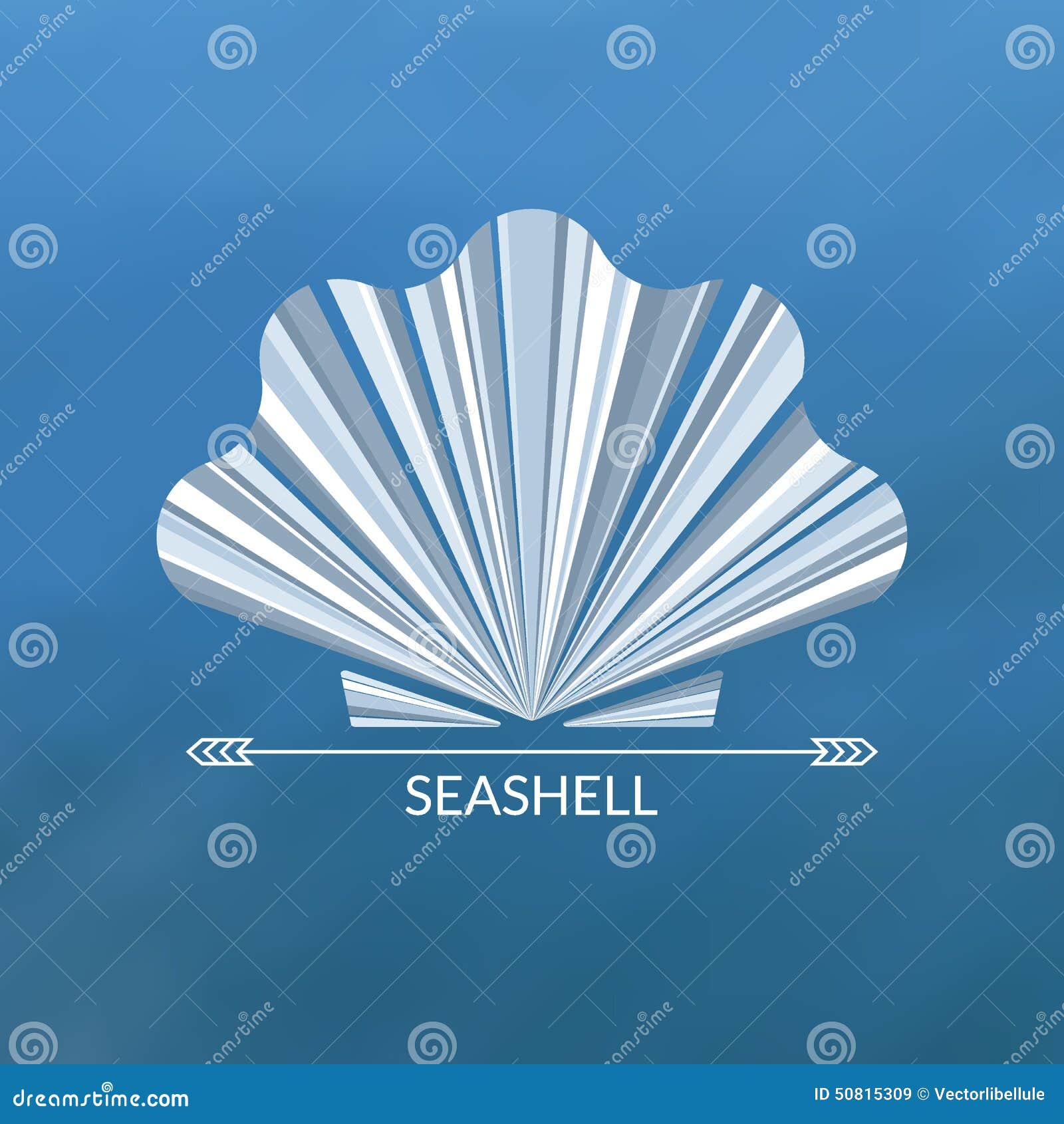 vector logo design w Stock Multicolor Shell. Vector Concept Sea Vector