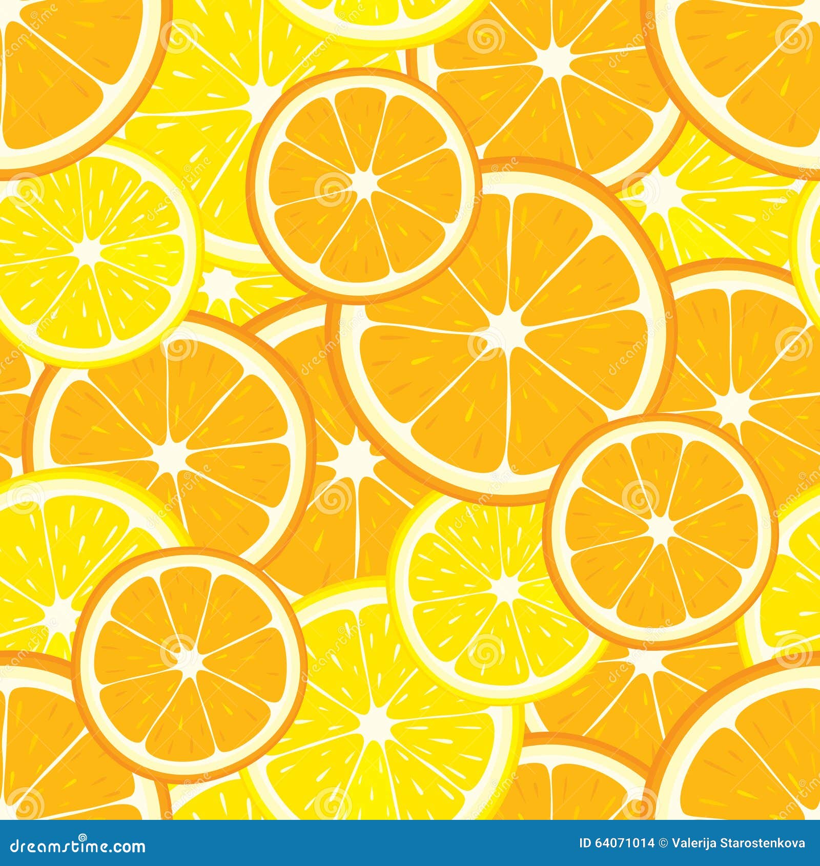  seamless background with orange and lemon slices.