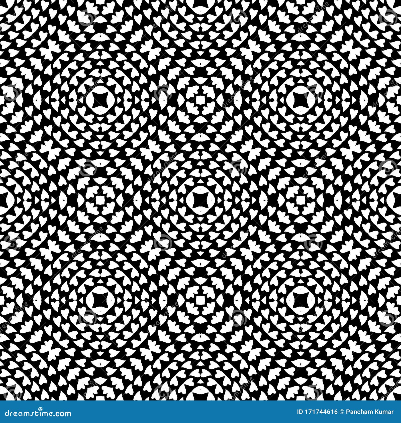 Vector Seamless Black And White Repeat Pattern Cloth Texture Stock ...