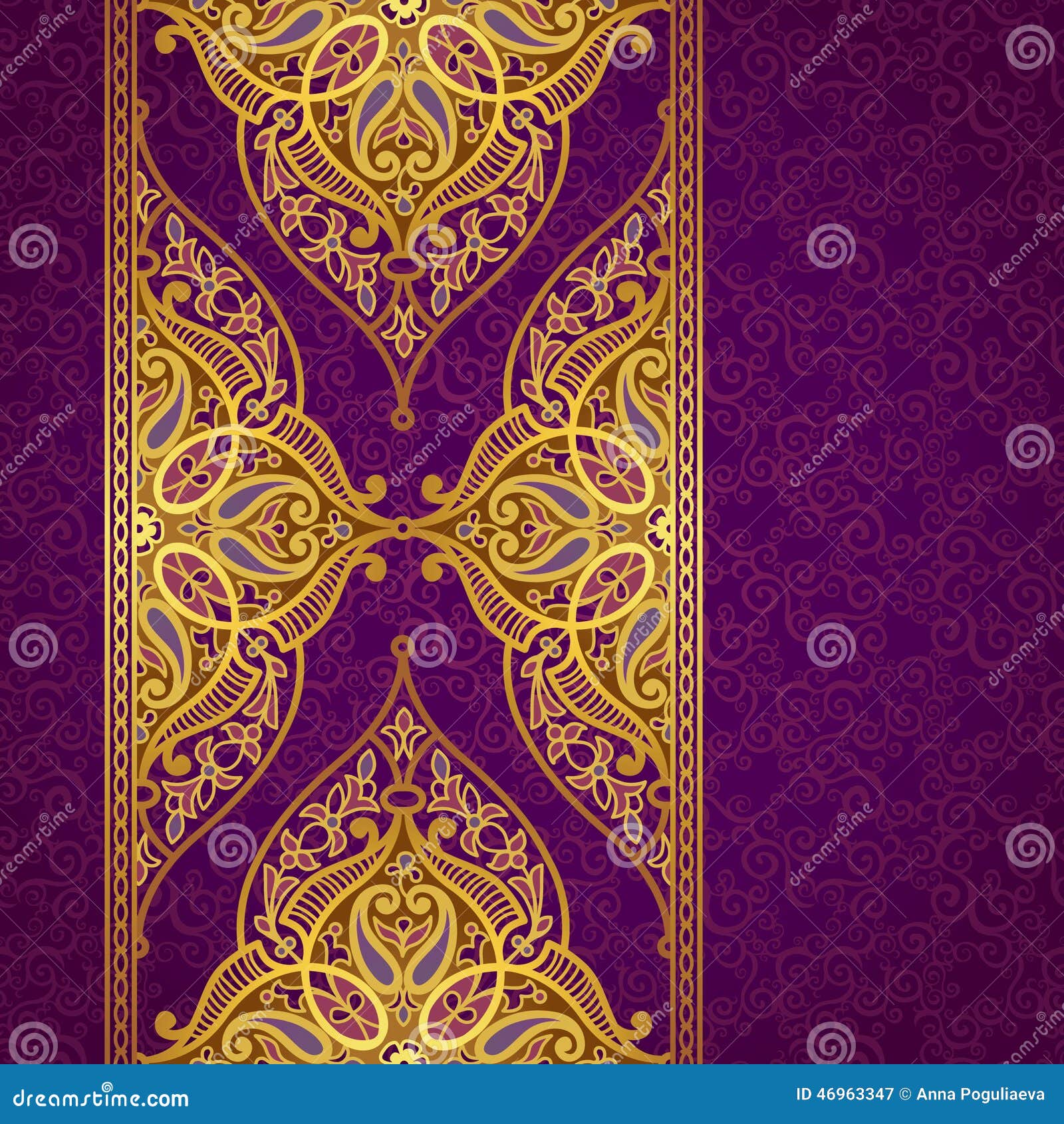 purple damask border clip art