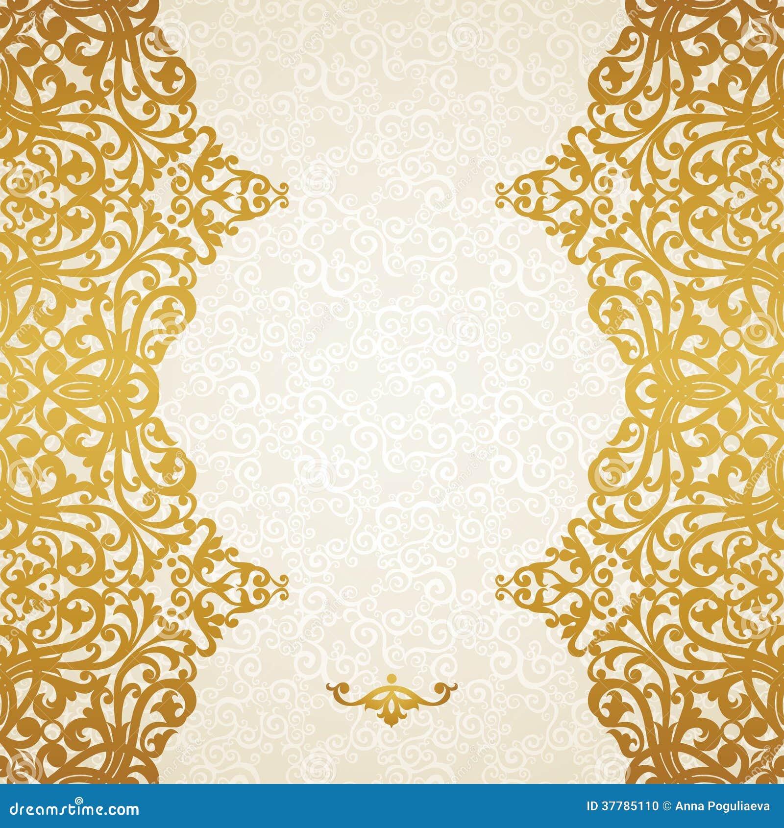Vector Seamless Border In Victorian Style Stock Photo 