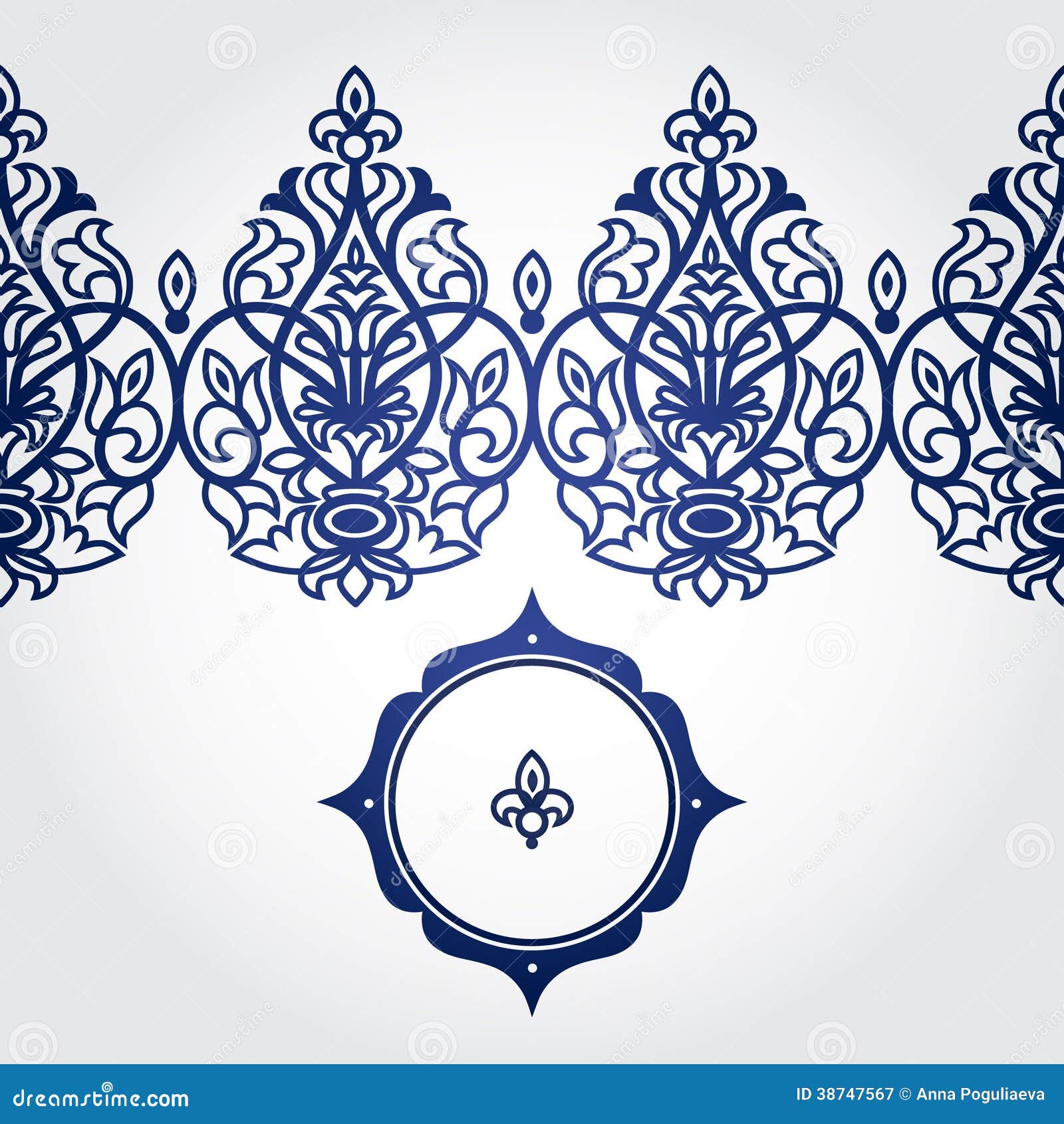 Download Vector Seamless Border In Victorian Style. Royalty Free ...