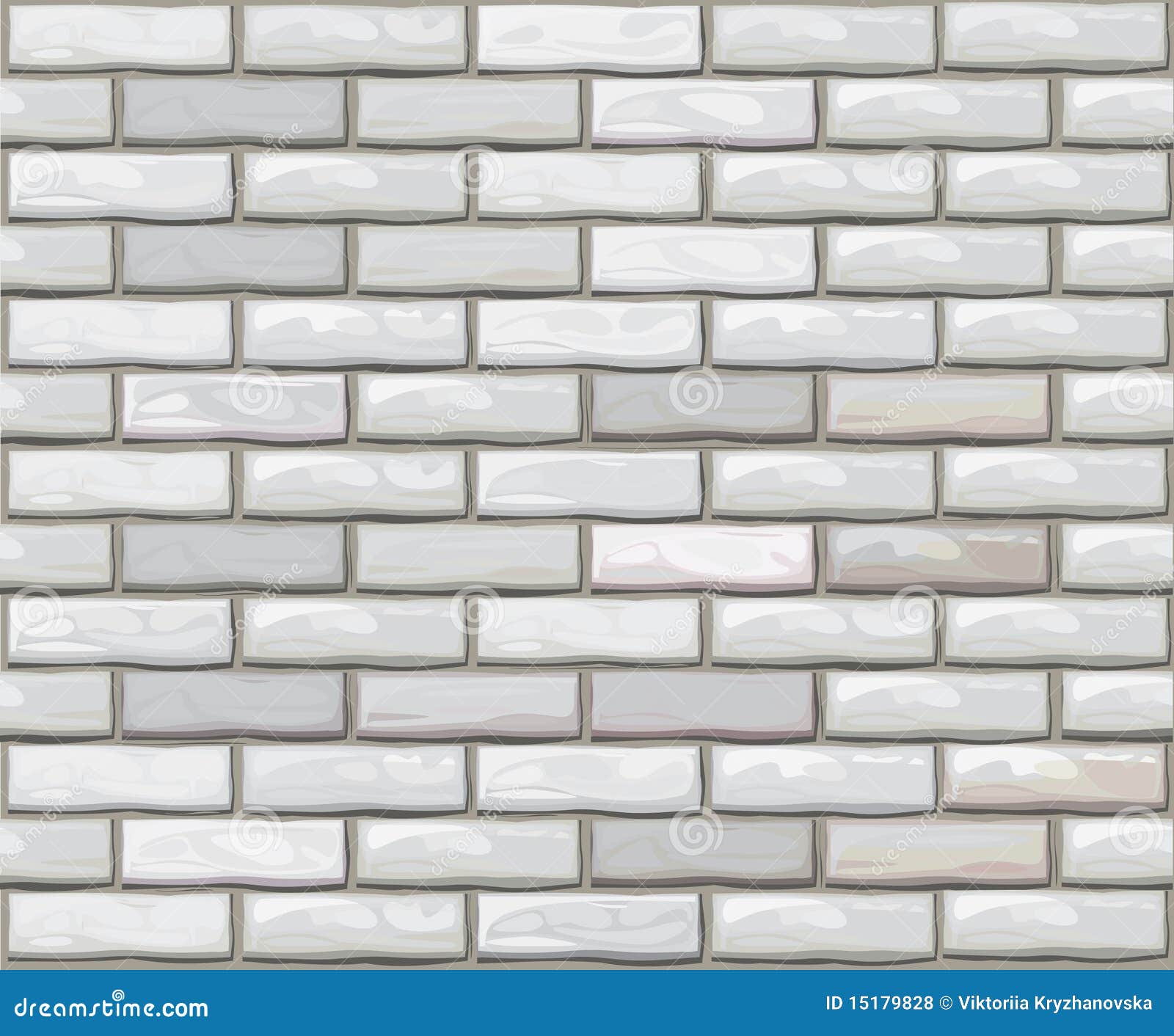 Vector Seamless Brick Wall Made of White Bricks. Stock Vector