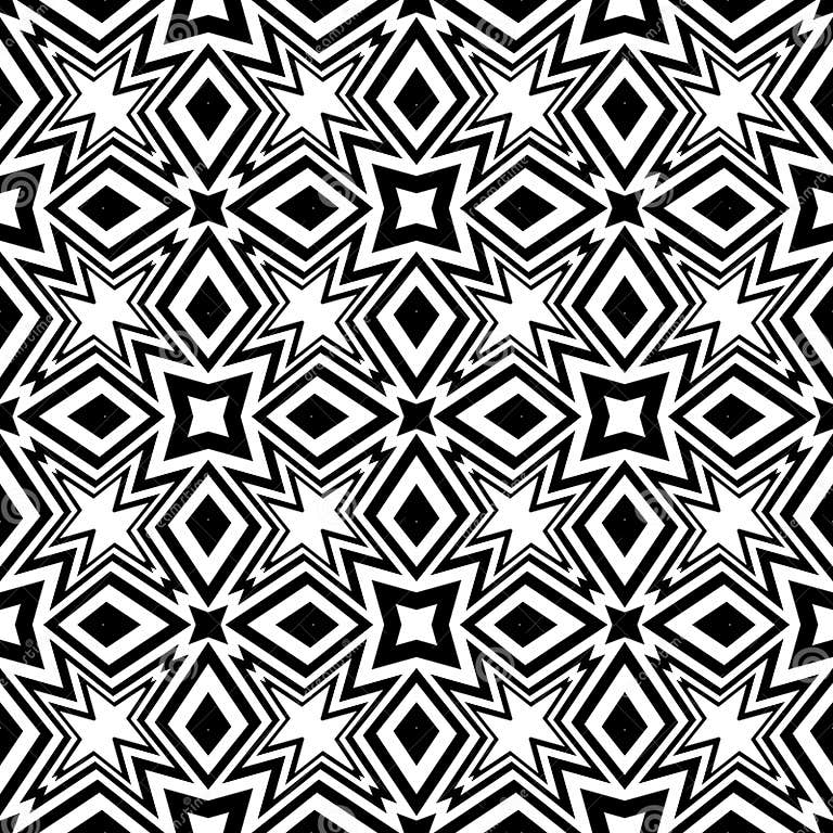 Vector Seamless Curve Pattern Black and White. Abstract Background ...