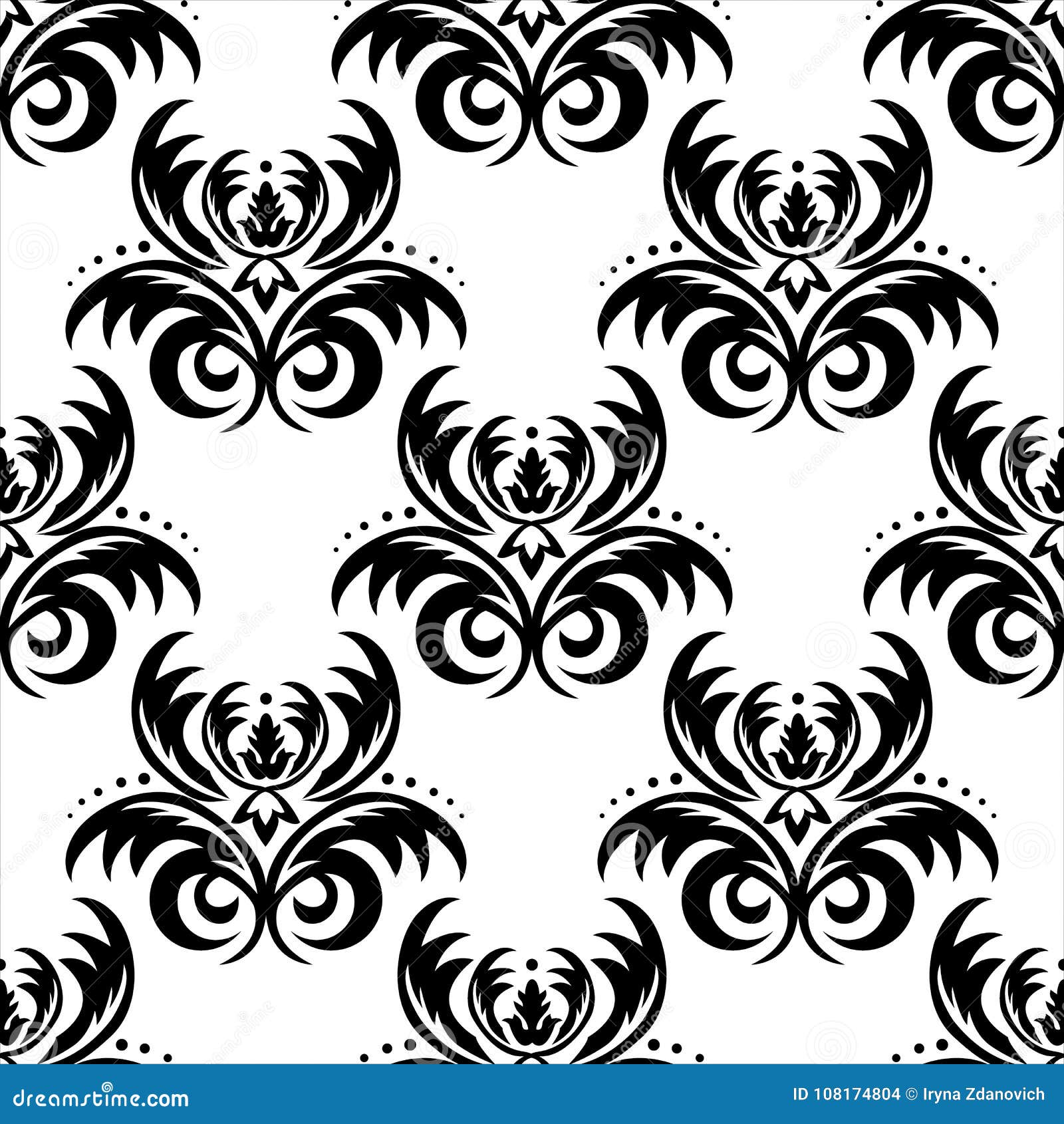 Download Vector Seamless Floral Damask Pattern. Rich Ornament, Old ...