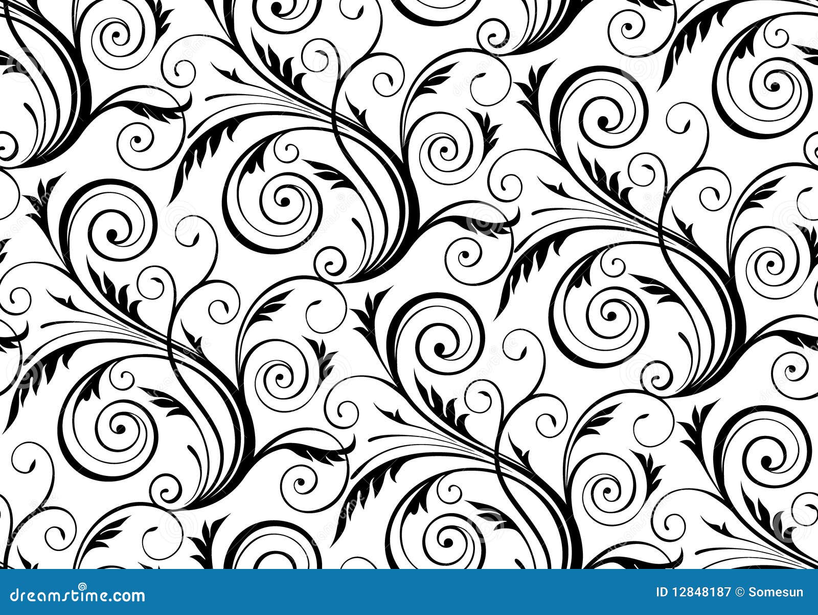 Vector Seamless Floral Pattern Stock Vector Illustration Of Luxury Flora