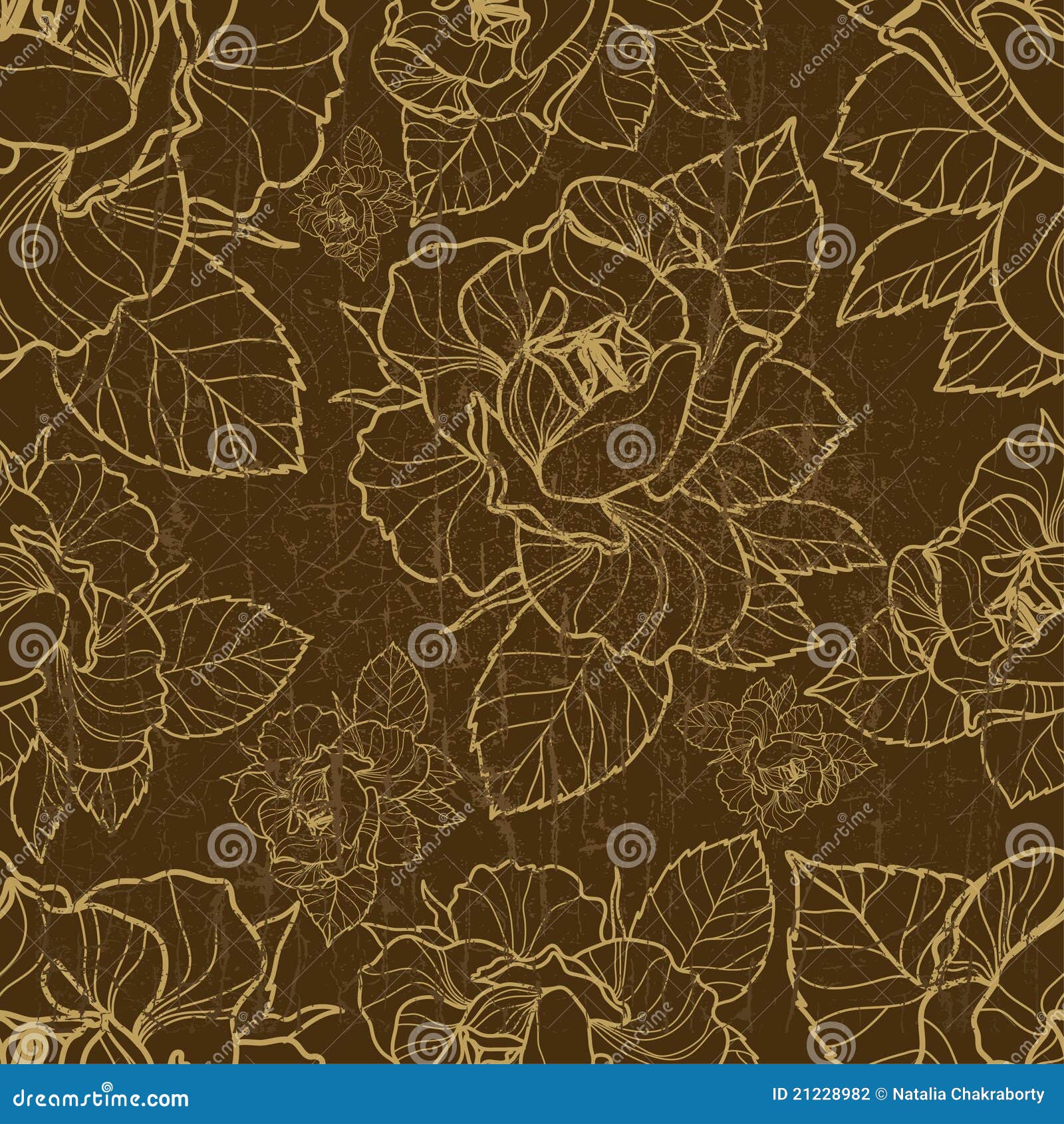  seamless floral pattern with herbarium