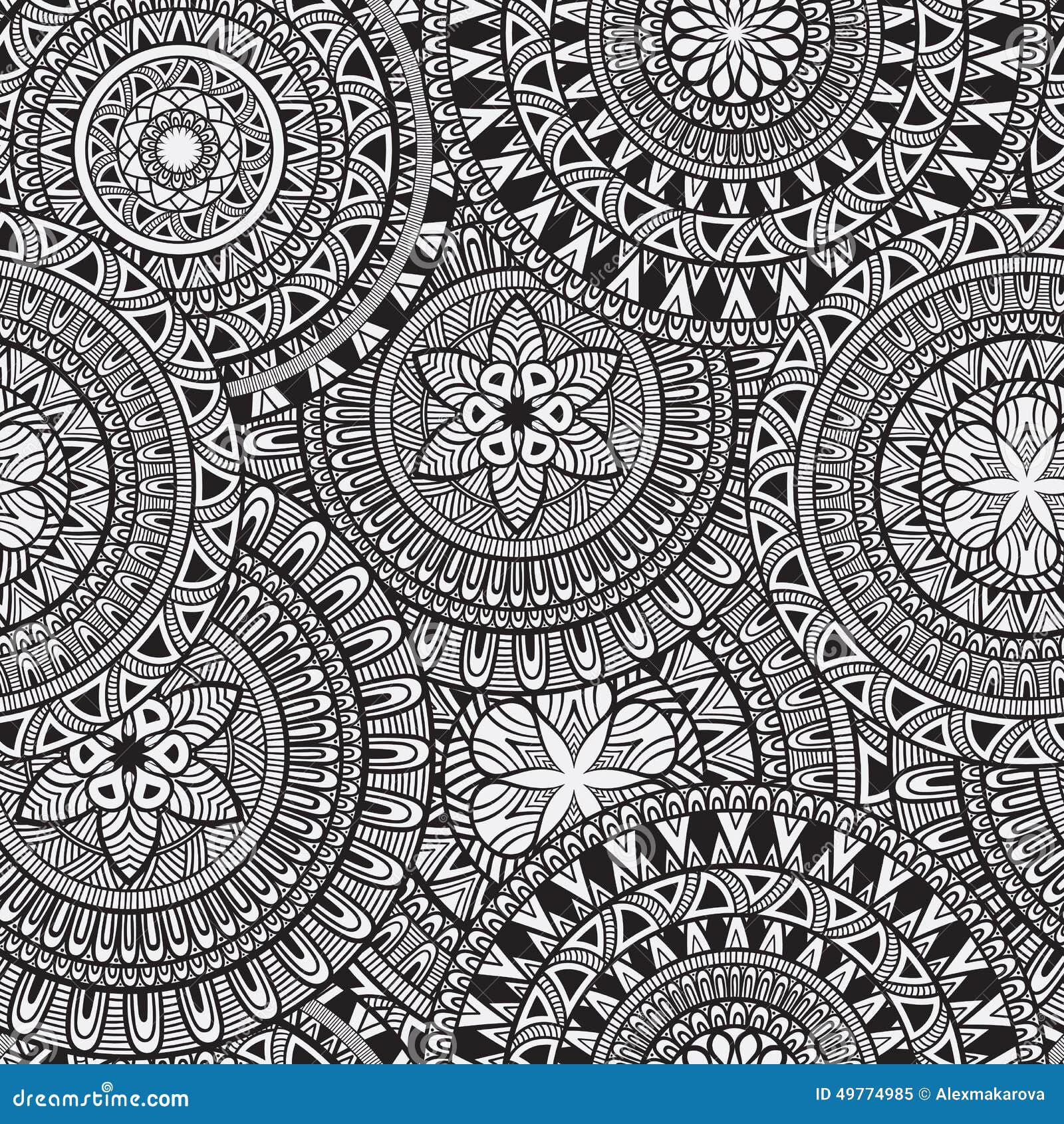 Vector Seamless Hand Drawn Doodle Pattern Stock Illustration ...