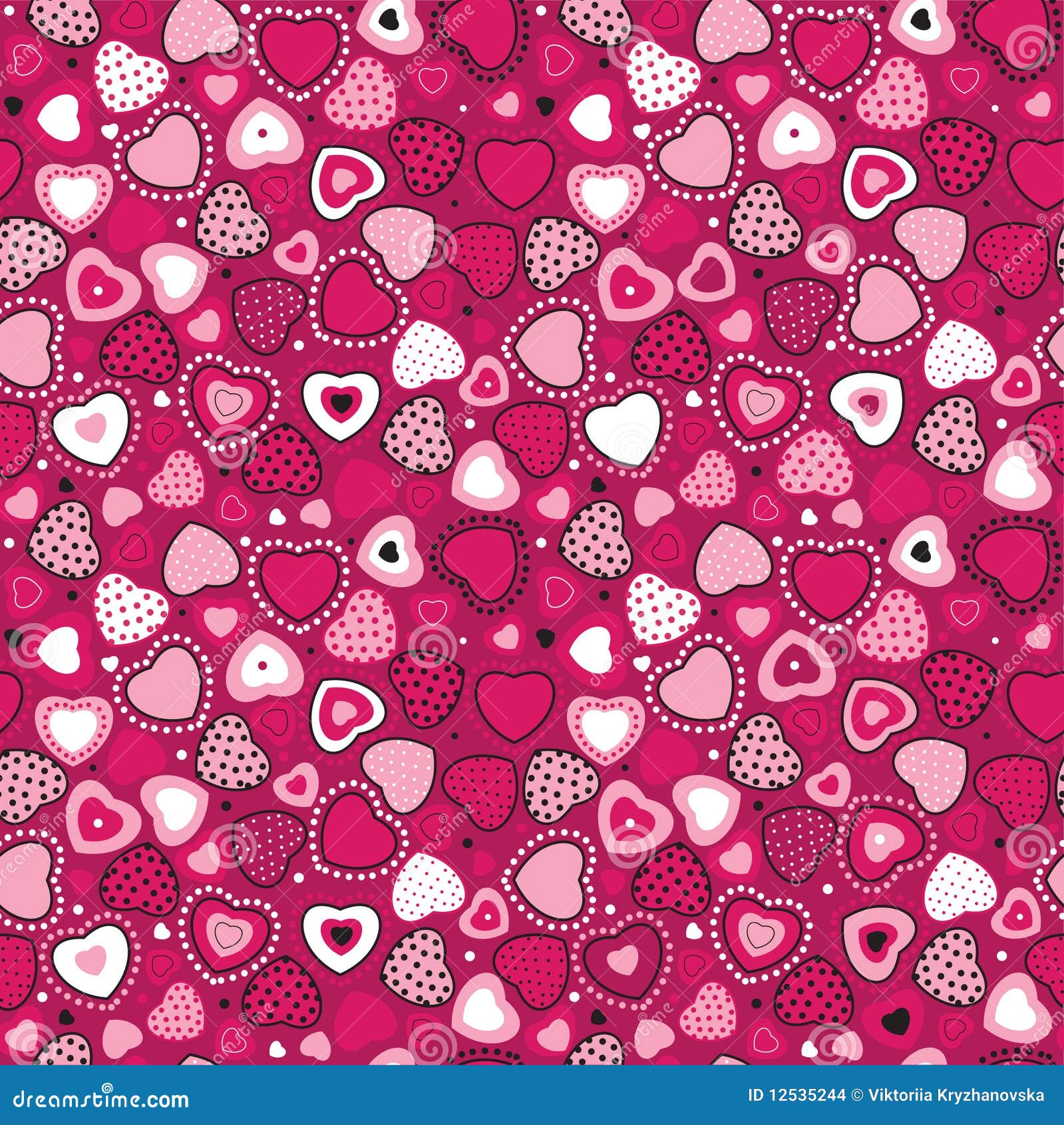 Vector Seamless, Heart Pattern for Your Design Stock Vector ...