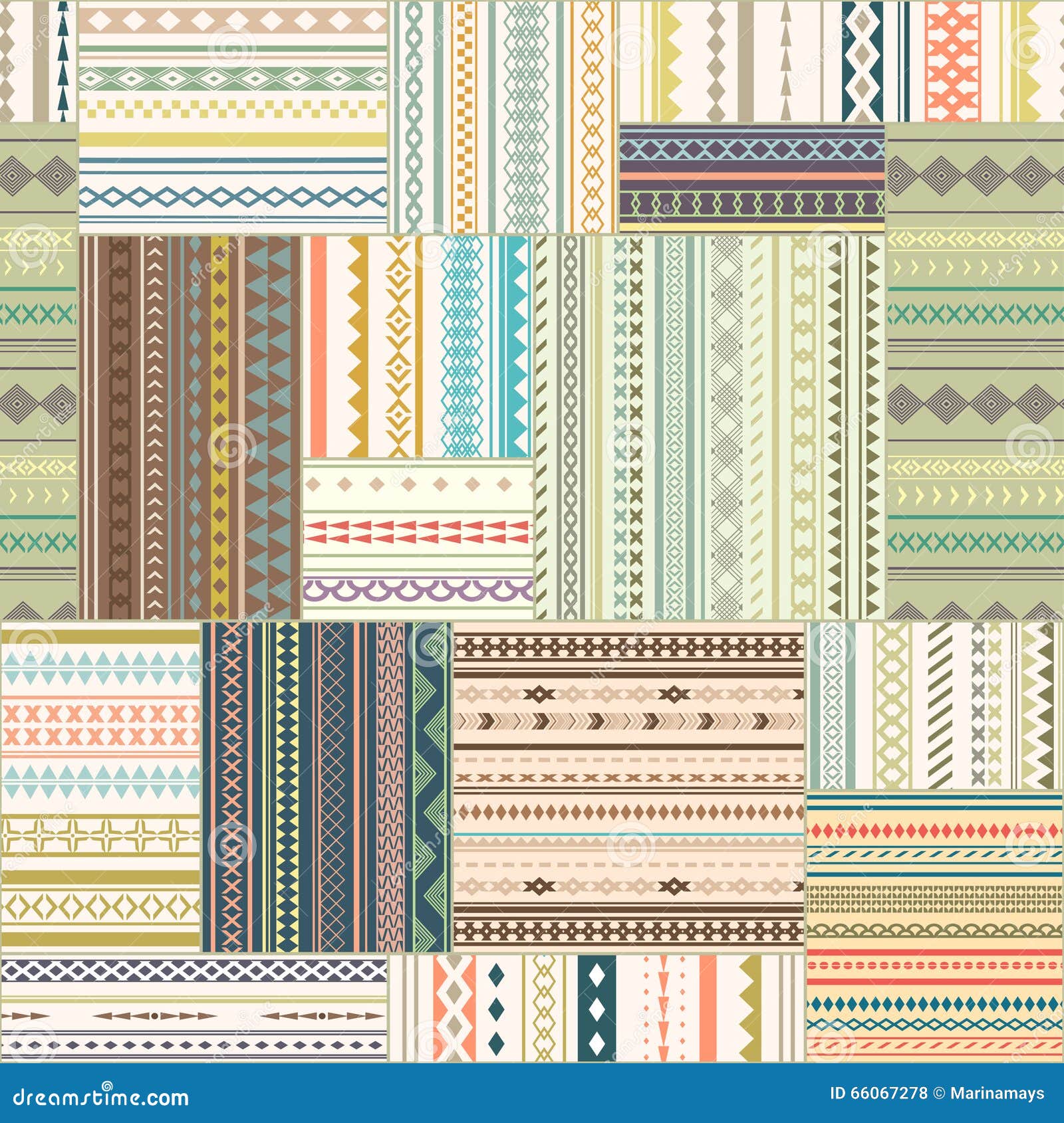 tribal ditsy patchwork