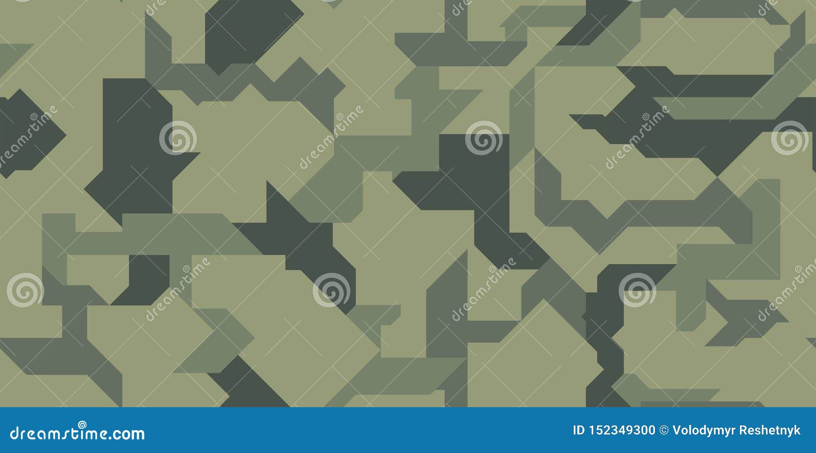 Vector Seamless Pattern. Abstract Modern Geometric Camouflage for Cloth ...