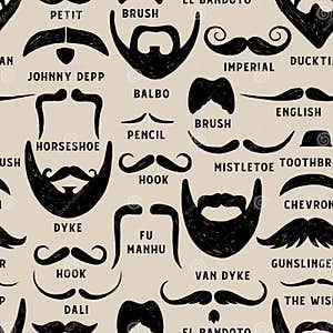 Seamless Mustaches Pattern Royalty Free Stock Image CartoonDealer 