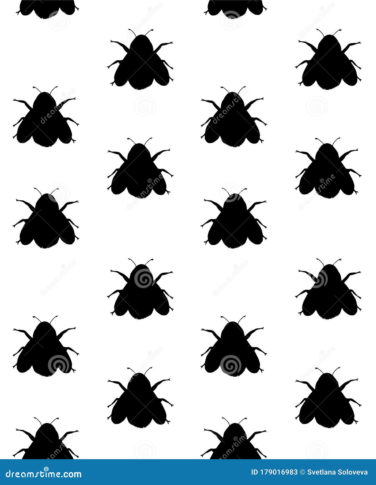 Download Vector Seamless Pattern Of Bumblebee Silhouette Stock ...