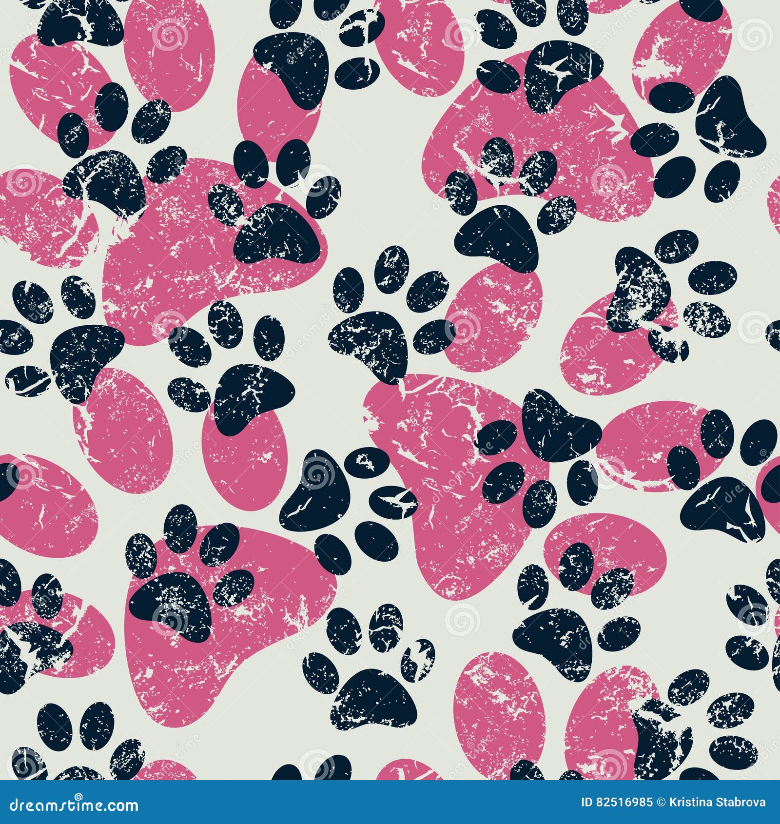 Seamless And Colorful Pet Pattern  Vector CartoonDealer 