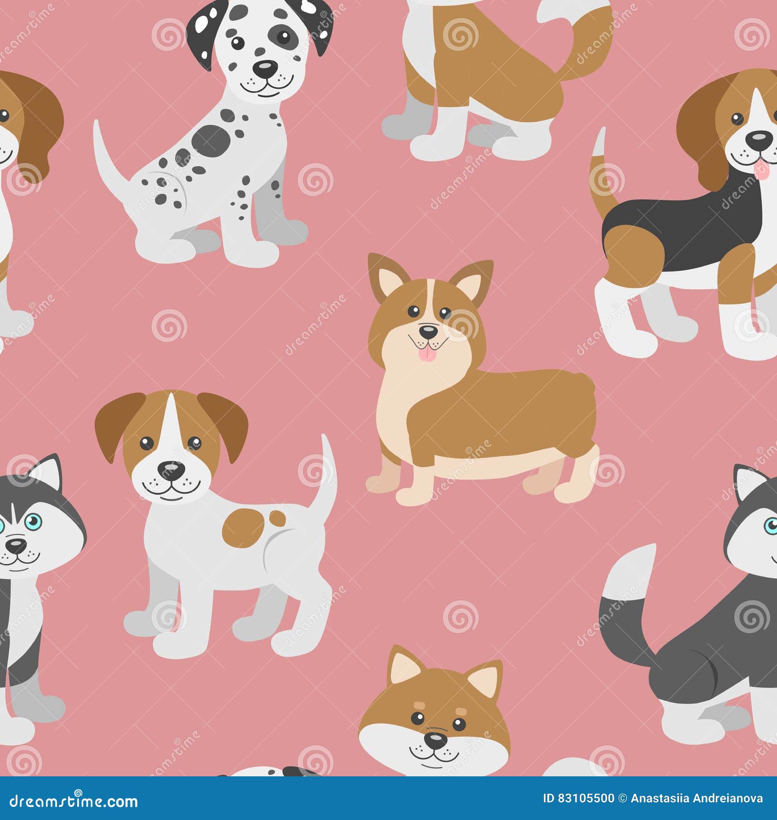 Seamless Pattern Cute Cartoon Dog Stock Illustrations – 18,958 Seamless  Pattern Cute Cartoon Dog Stock Illustrations, Vectors & Clipart - Dreamstime
