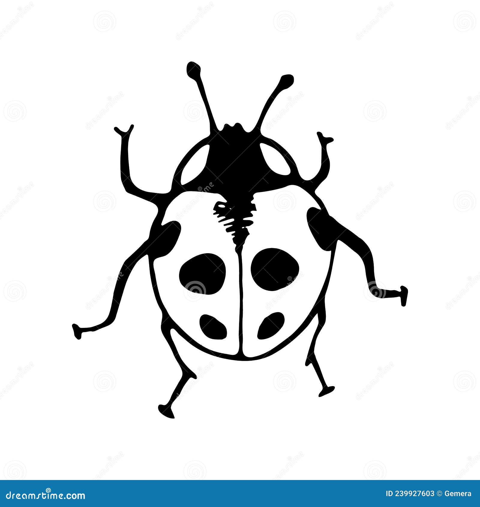  seamless with hand drawn beetle ladybug for print. naturalness of nature, beautiful beetle, ecology. white and