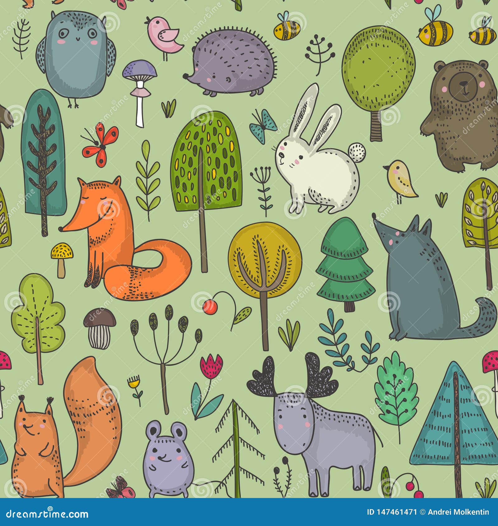 Free Vector  Hand drawn wild animals