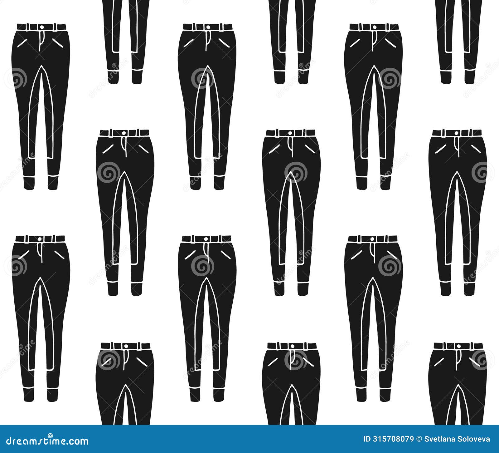  seamless pattern of horse riding breeches